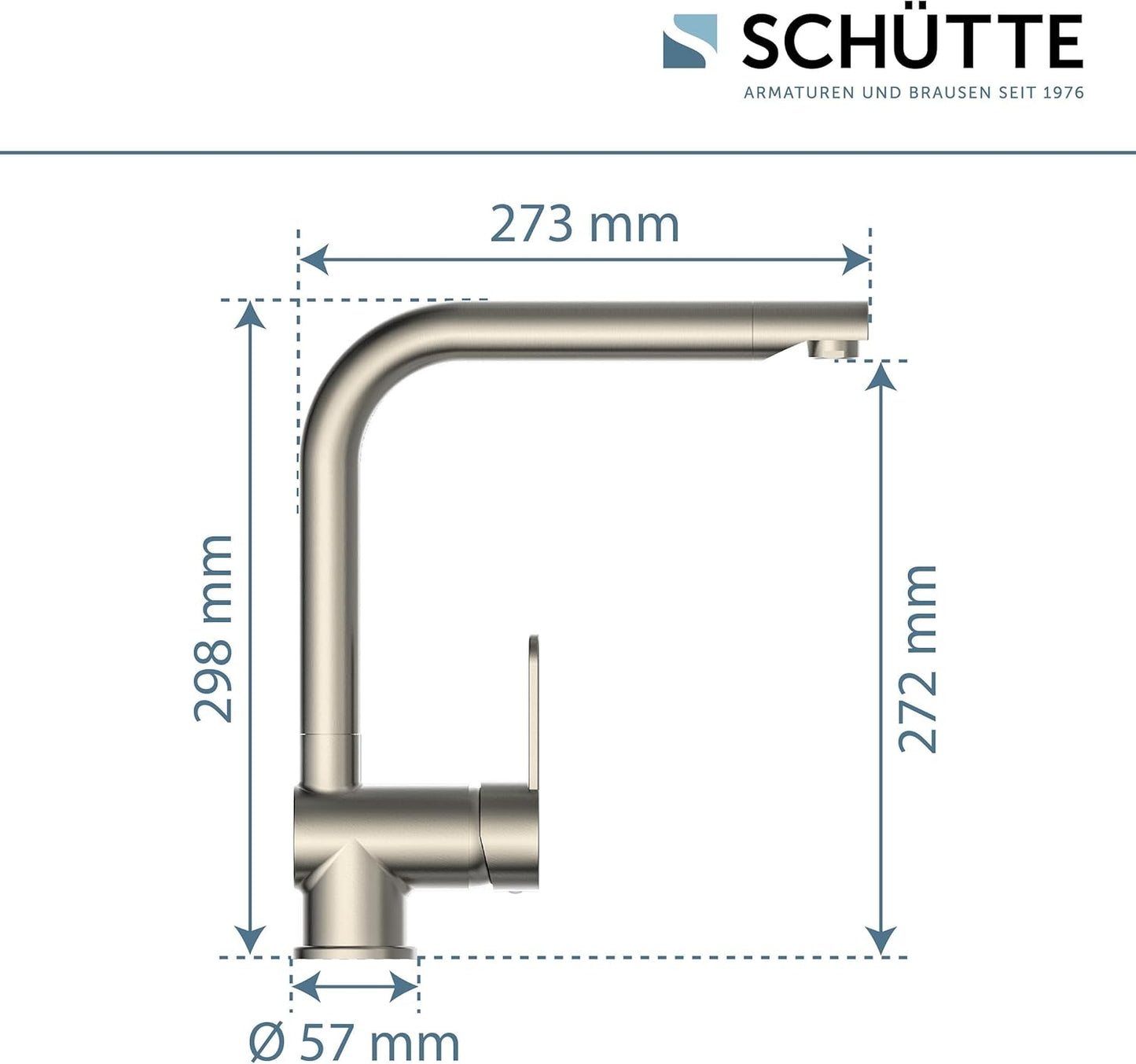 360° Schwenkbare Küchenarmatur für Spülen, Edelstahloptik