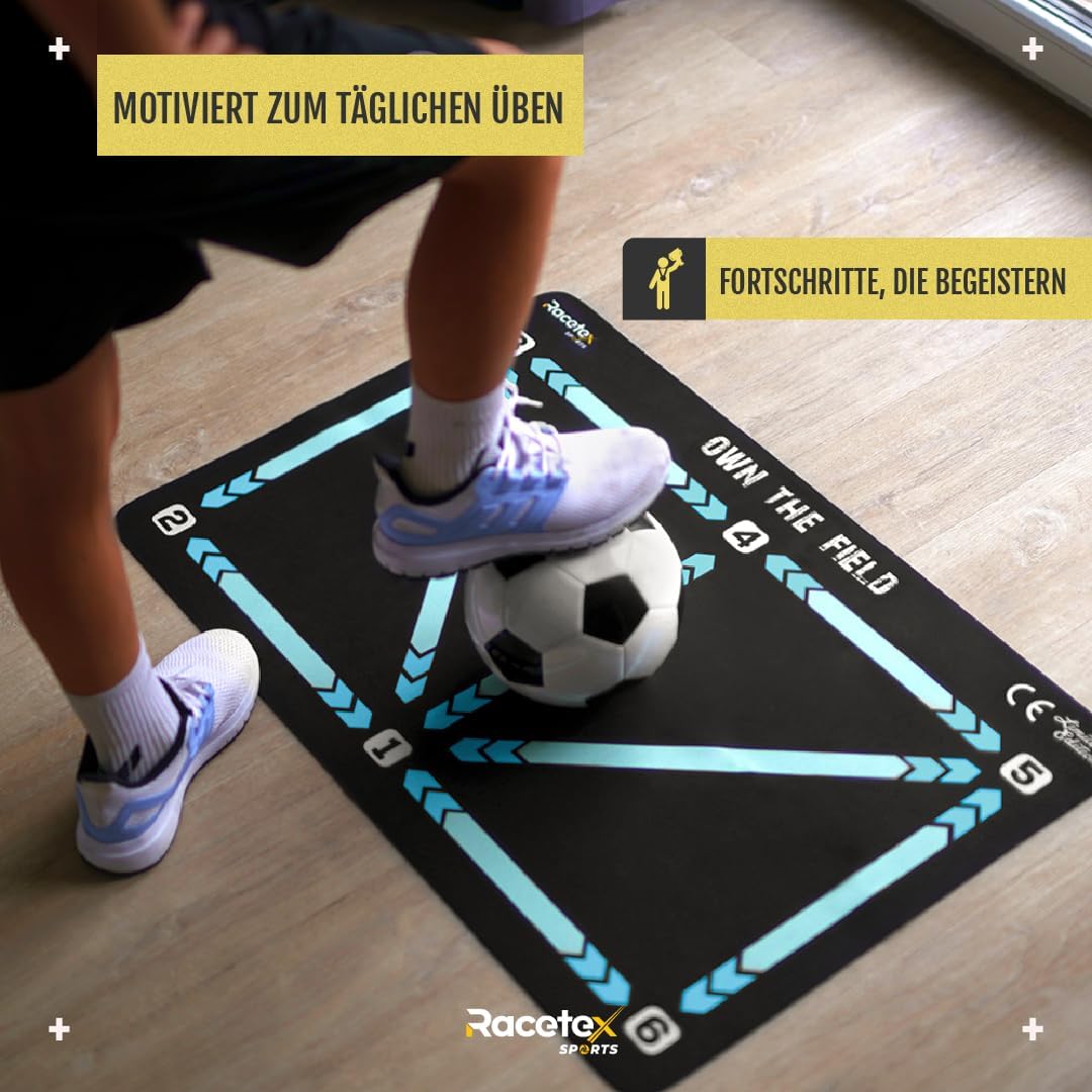 Fussball-Trainingsmatte für Kinder, Blau 90x60 (cm)