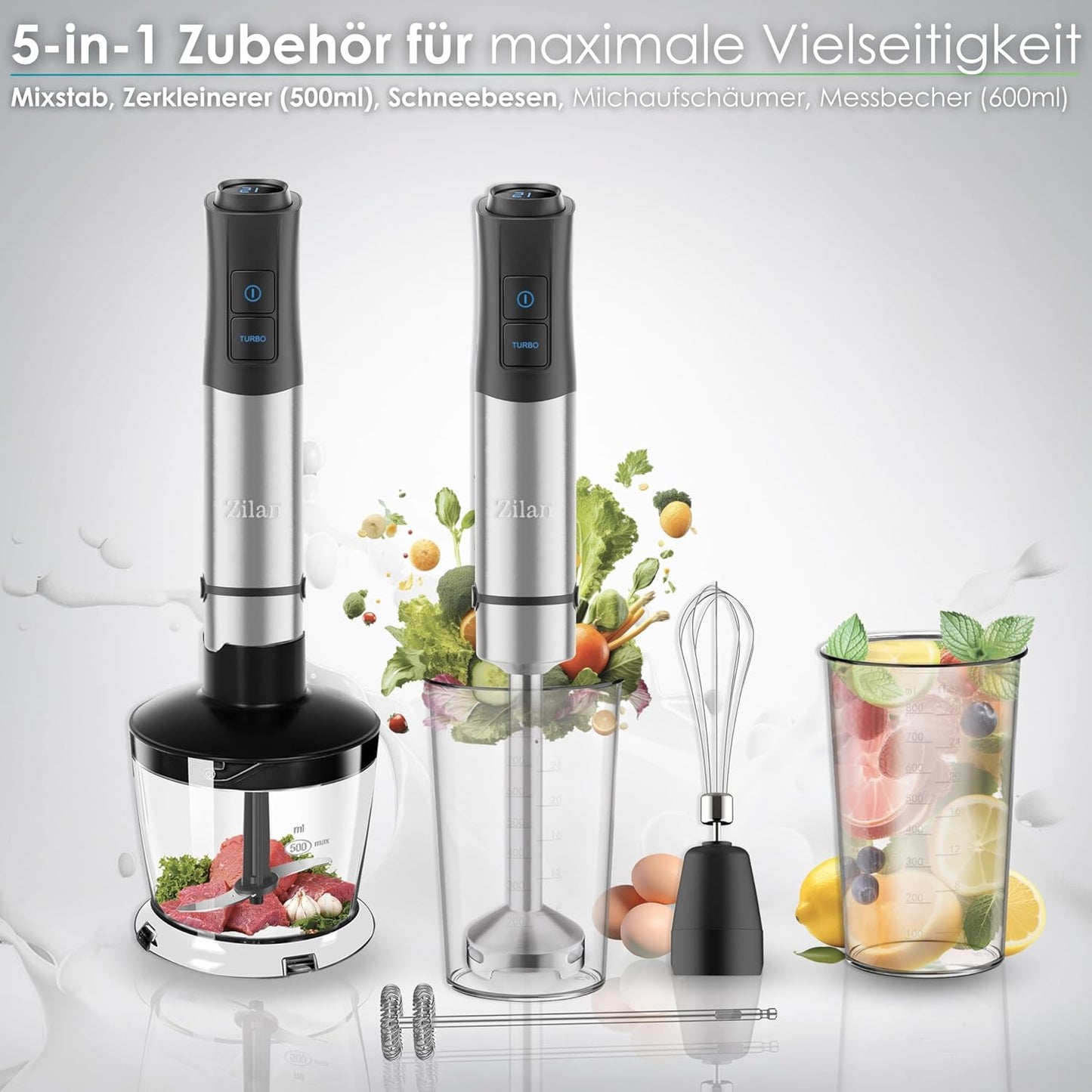 Stabmixer-Set mit Zubehör