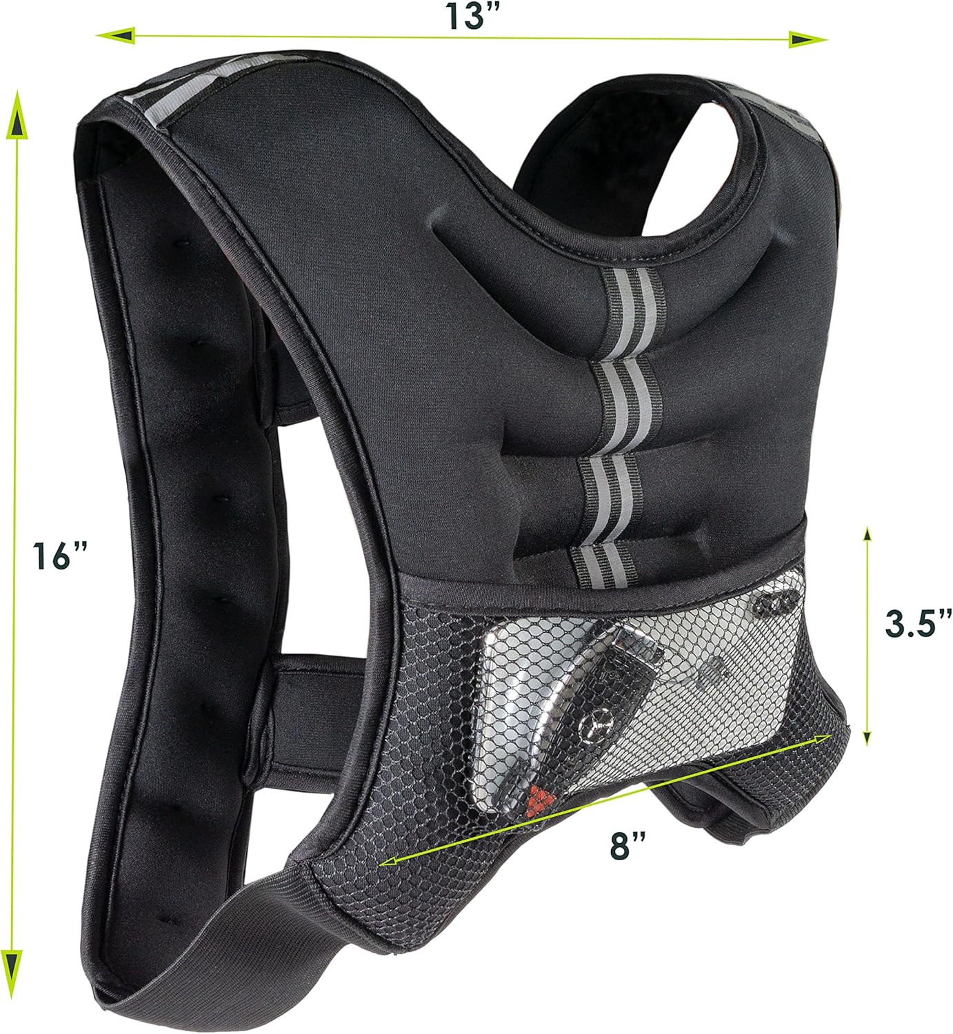 Trainingsweste für Gewichtheben & Fitness, Schwarz 4,5 kg