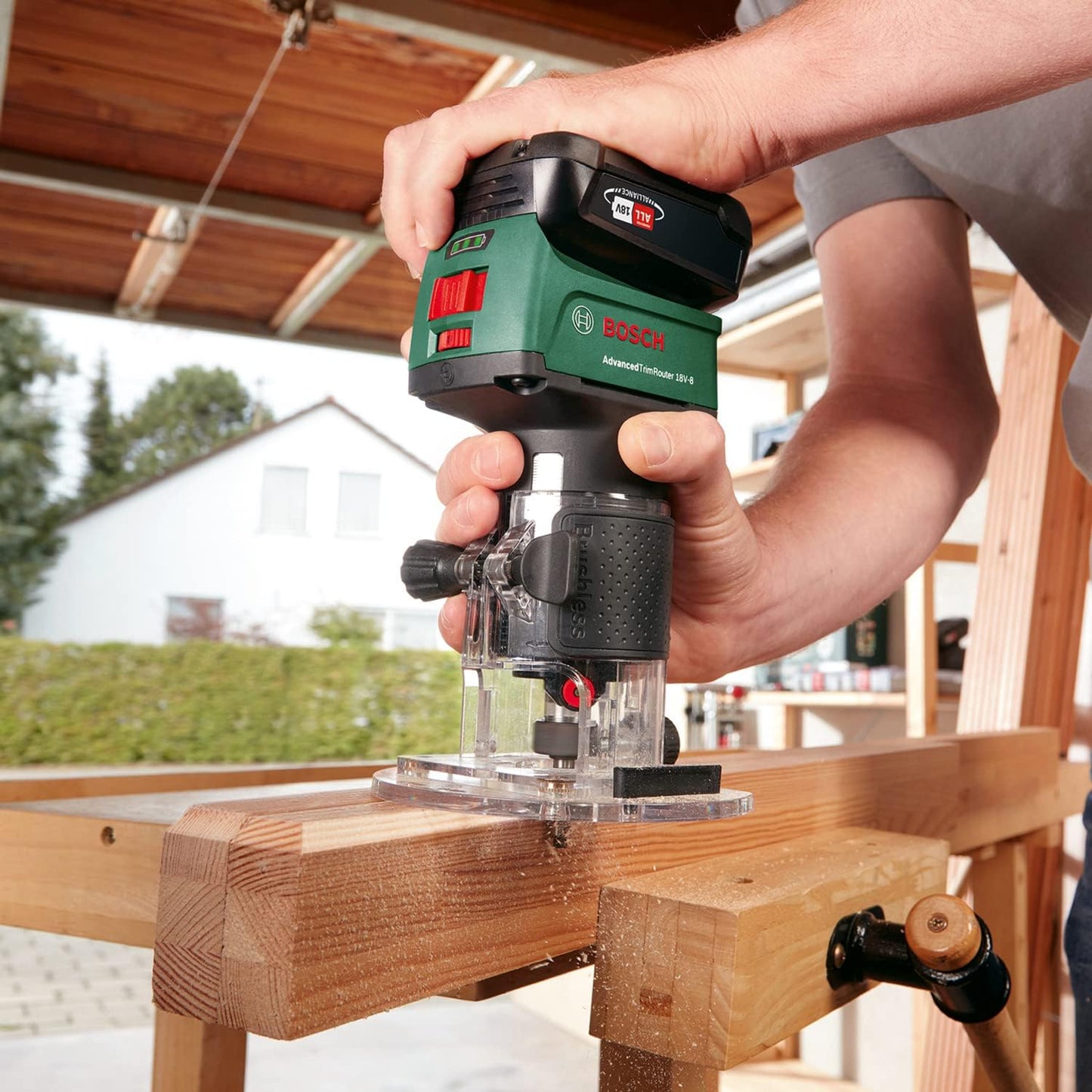 Akku-Kantenfräse AdvancedTrimRouter 18V-8 Set, Premium Set