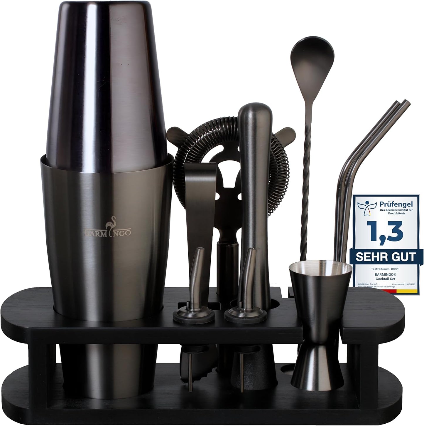 Cocktail-Set, Metallic-schwarz