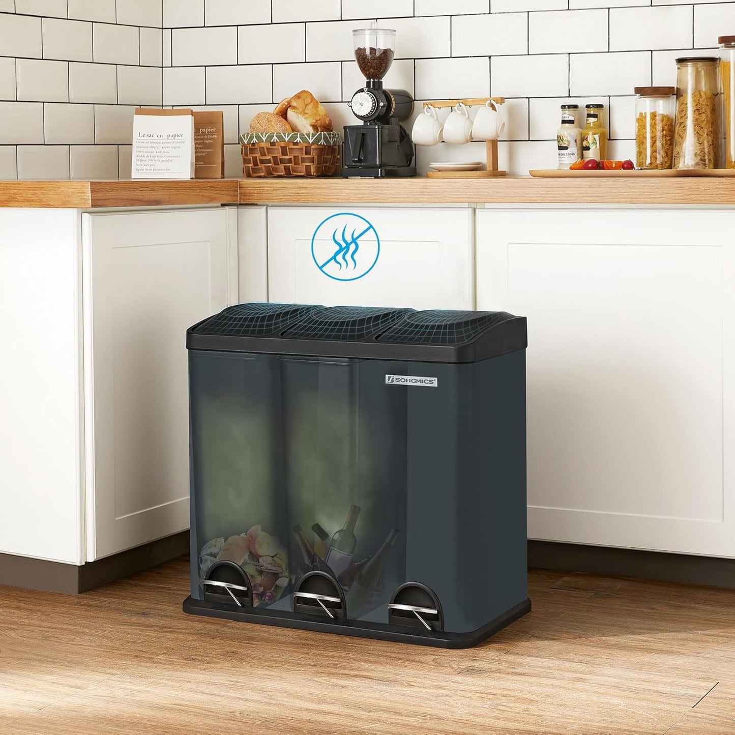 LTB54G Mülltrennsystem, Grau-schwarz