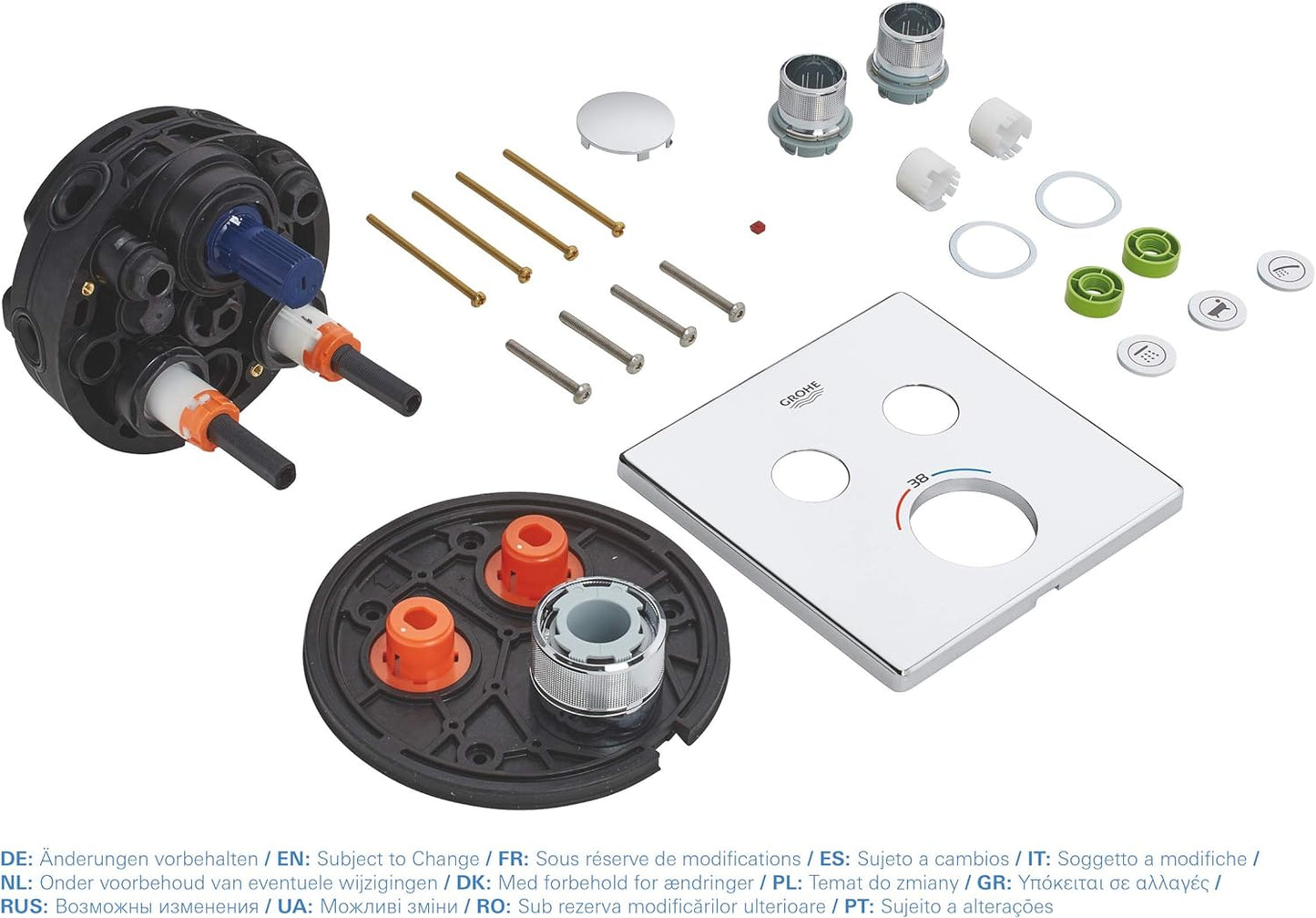Grohtherm SmartControl, Chrom, eckig, 2 Absperrventile
