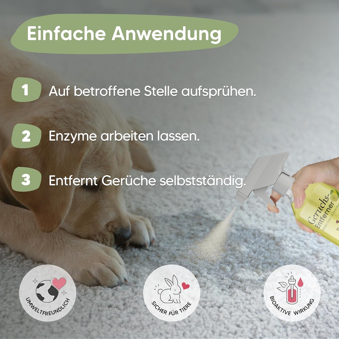 Tier-Geruchsneutralisierer & Enzymreiniger, 500 ml, 500 ml (1er Pack)
