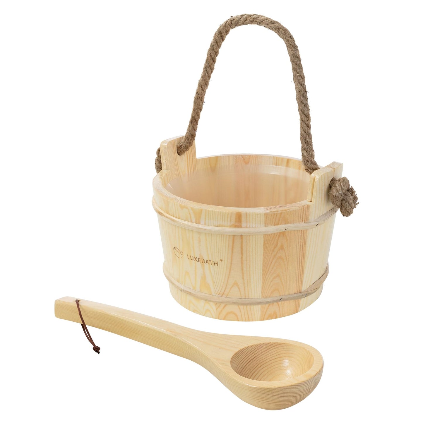 Saunazubehör-Set aus Kiefernholz