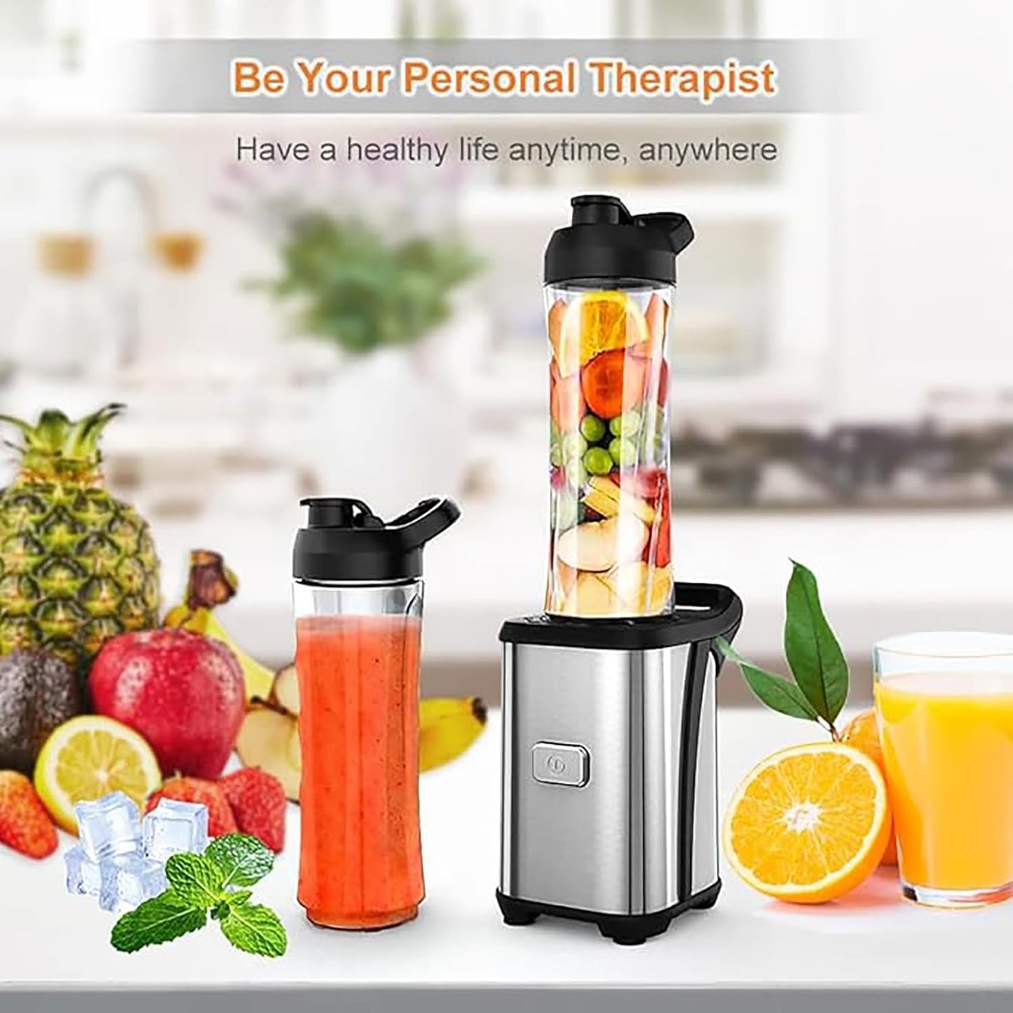 Smoothie Maker mit 2 Flaschen