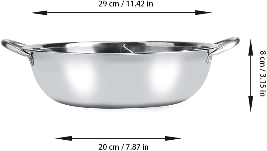 Hot Pot Wok mit Trennwand, 12.59in