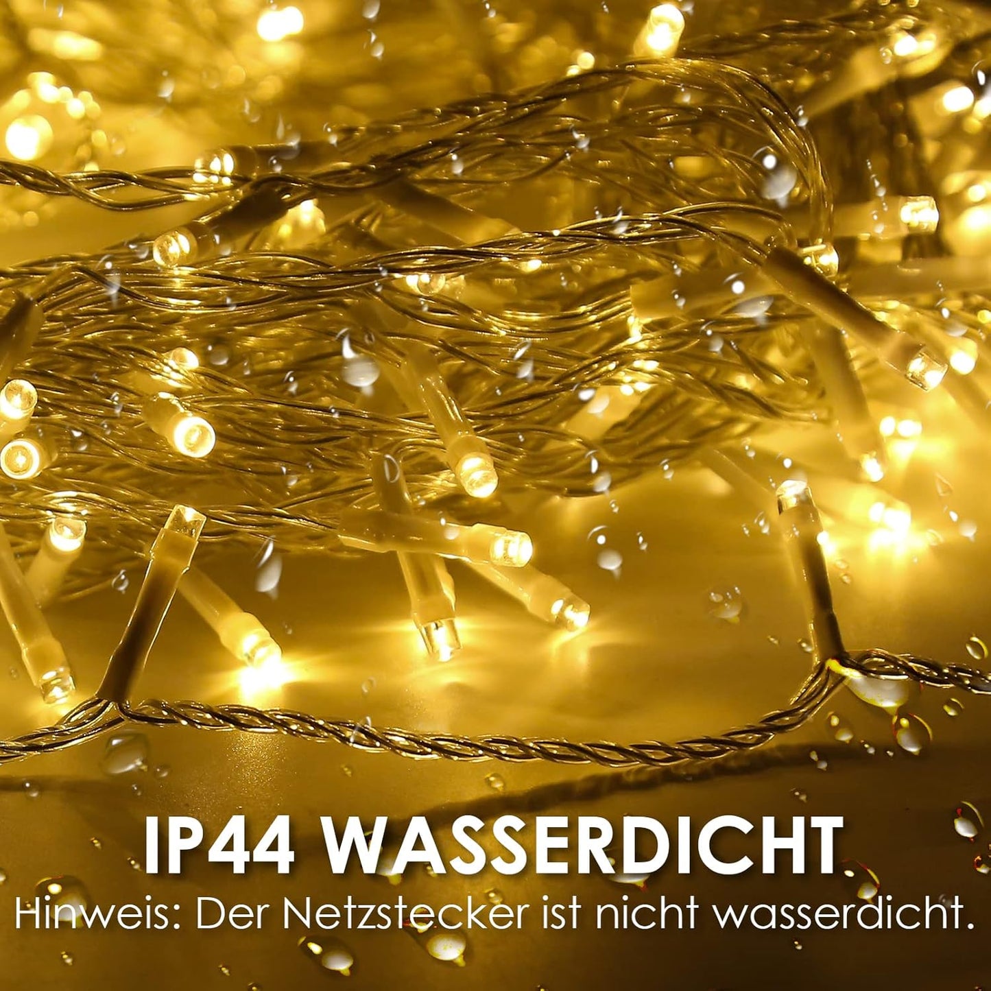 30m Lichterkette mit 8 Modi und Speicherfunktion, Warmweiss 30m 300LEDs