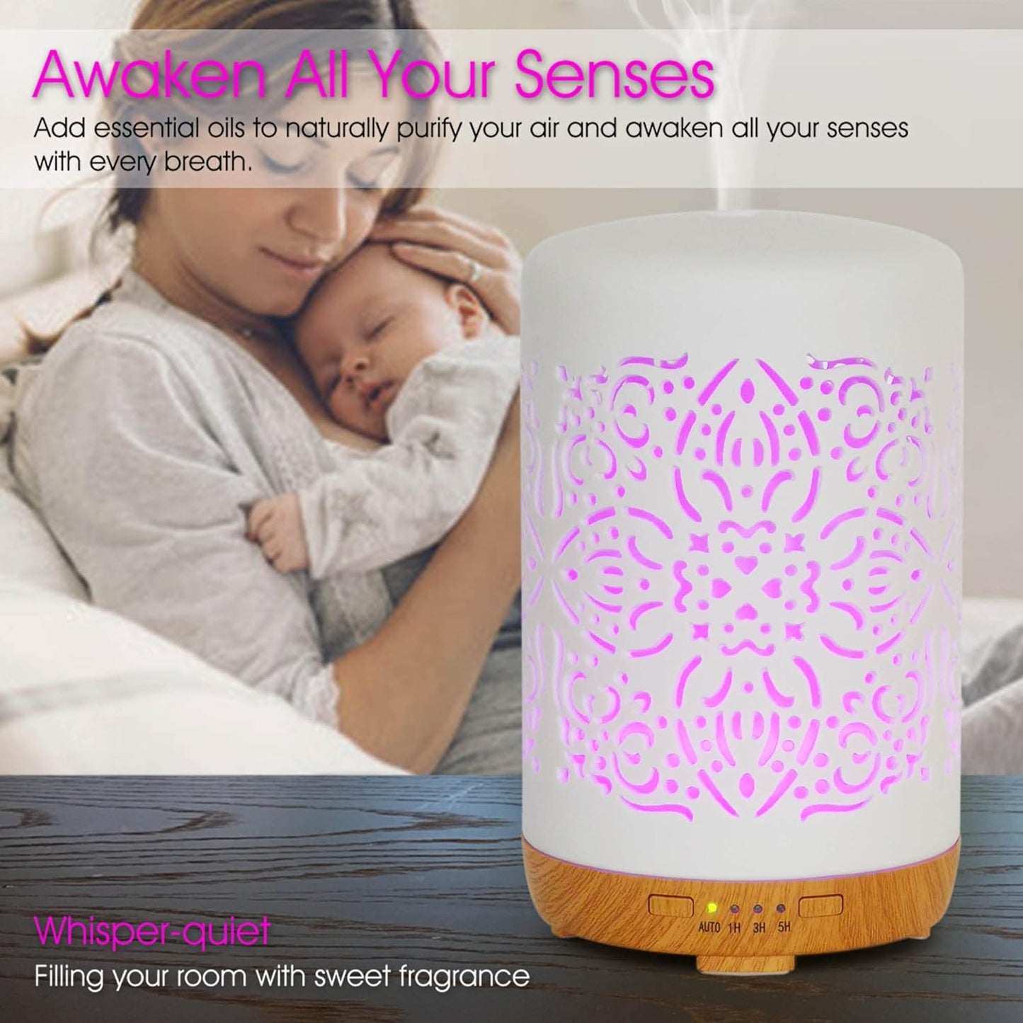 Keramik-Diffusor für ätherische Öle, Keramik Weißer 250 Ml