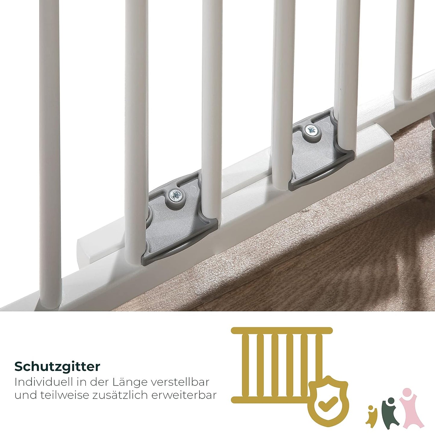 Türschutzgitter, weiss, 58-93cm