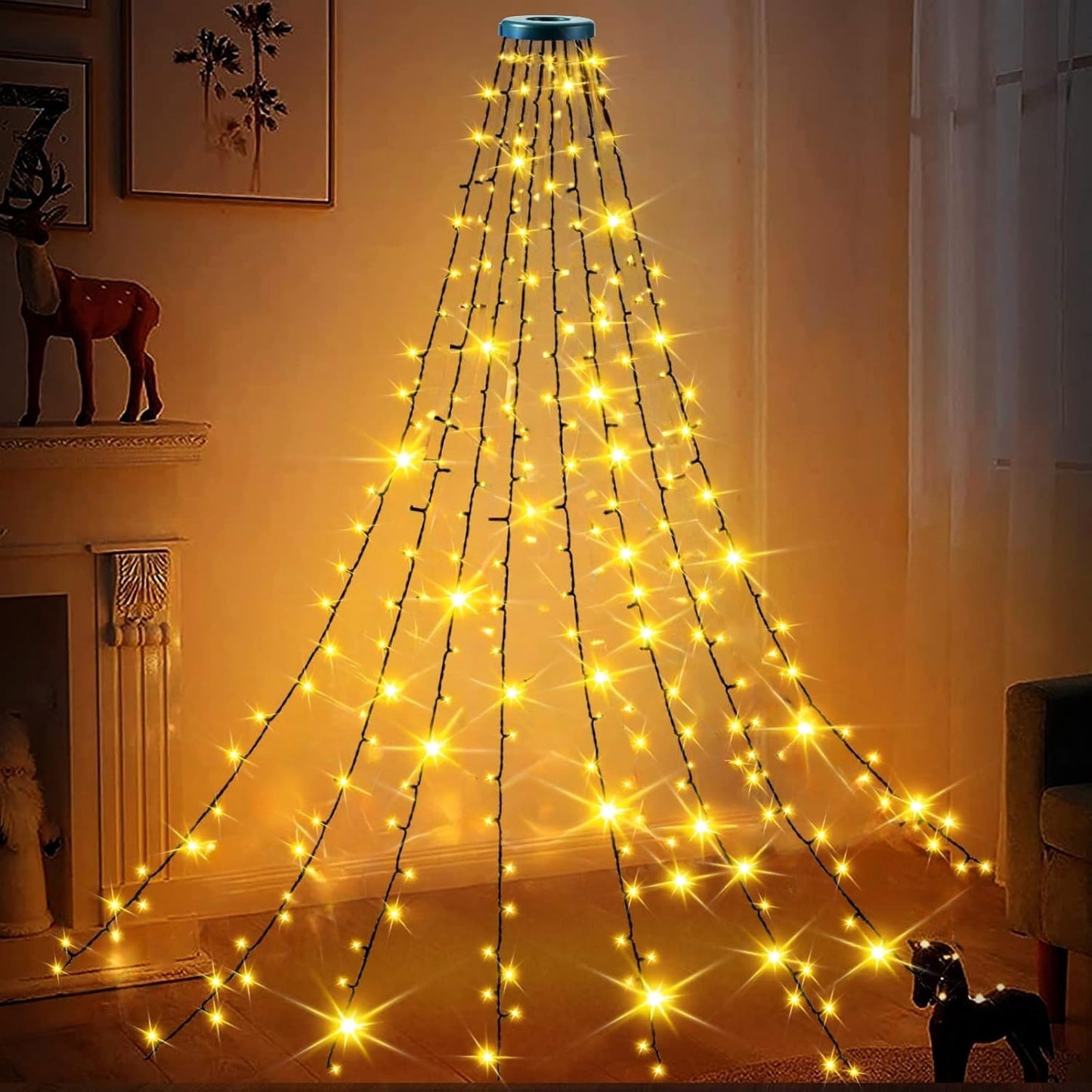 Christbaumbeleuchtung ‎RX-83-2 mit 8 Modi und 8 Strängen x 2 Meter, 8