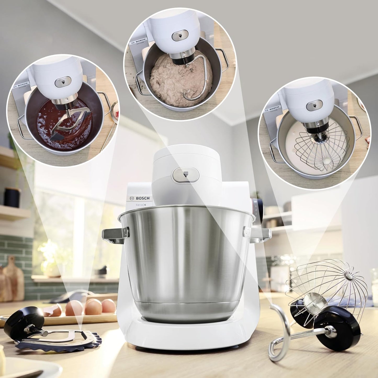 Küchenmaschine Serie 6 MUMS6EW13D, Durchlaufschnitzler Weiss