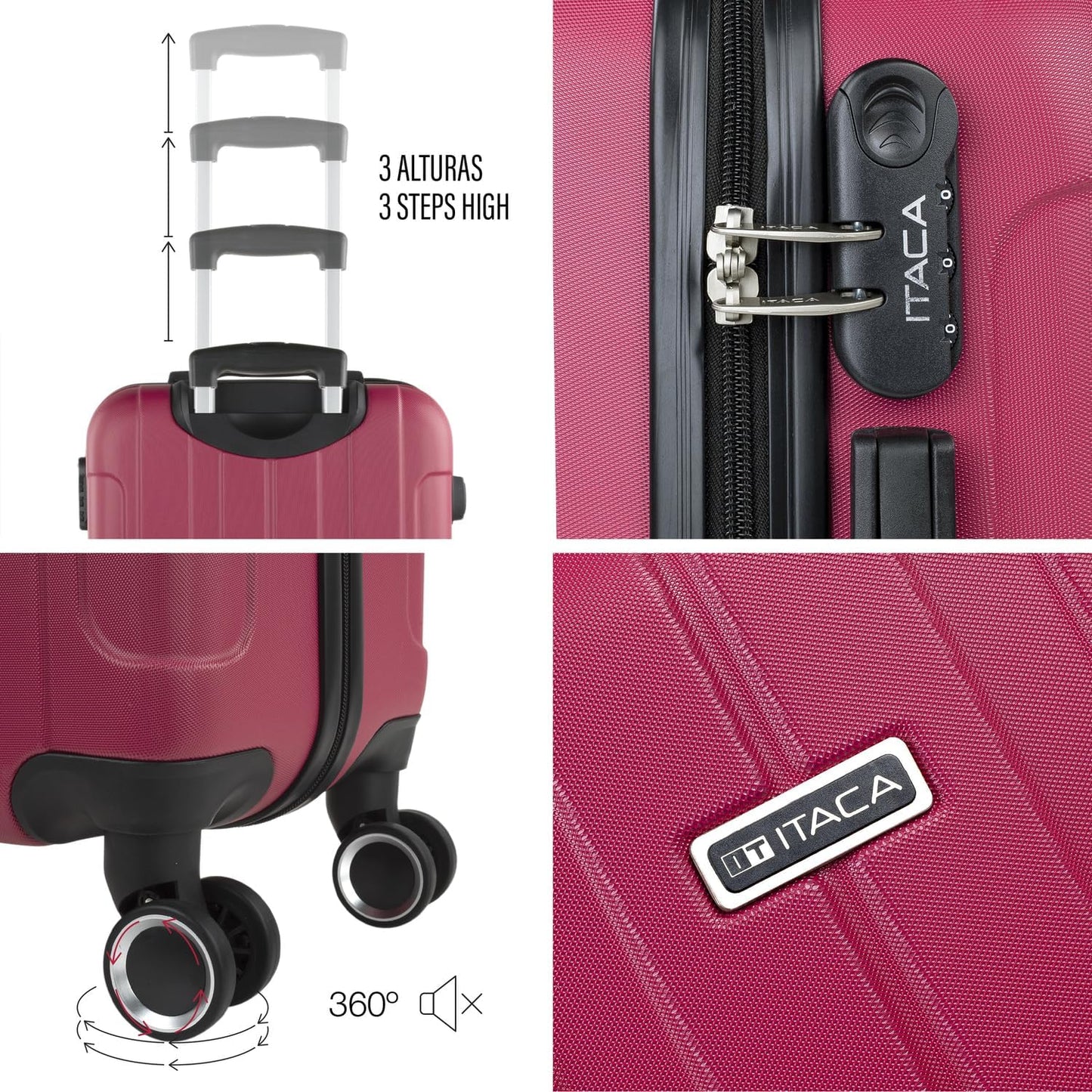2-teiliges Reisekoffer-Set, Erdbeere S + M