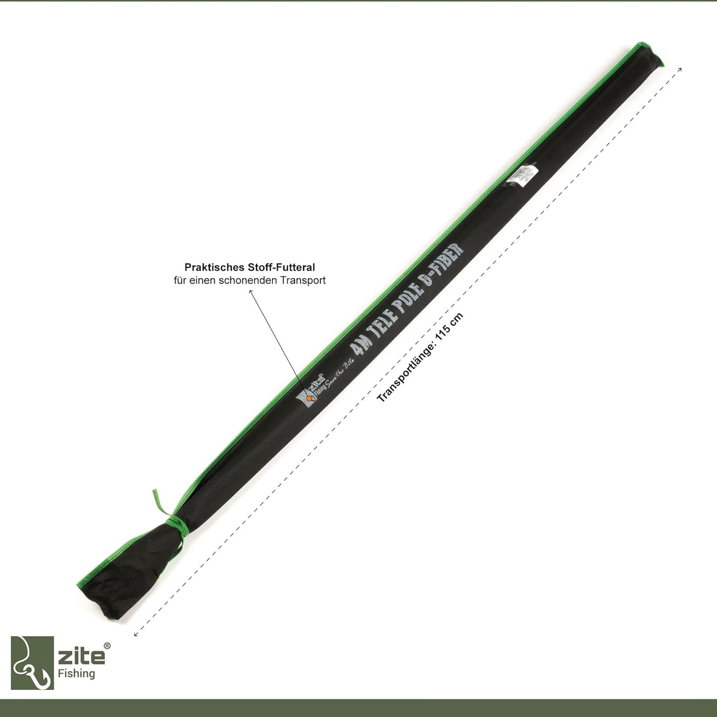 Teleskop-Stipprute 3-7m mit Spitzenring, 4m