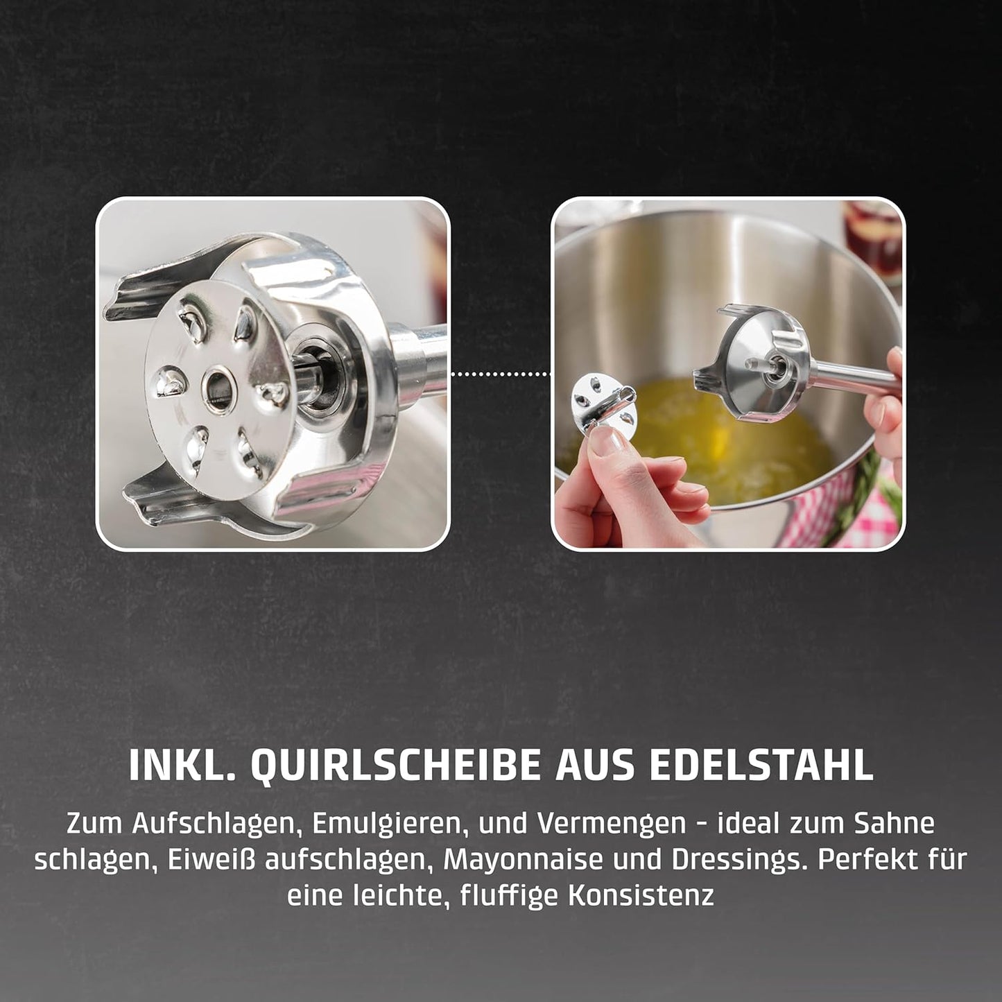 HB 2400 Pro XL Stabmixer mit Zubehör, Stablänge 29 cm 350 Watt