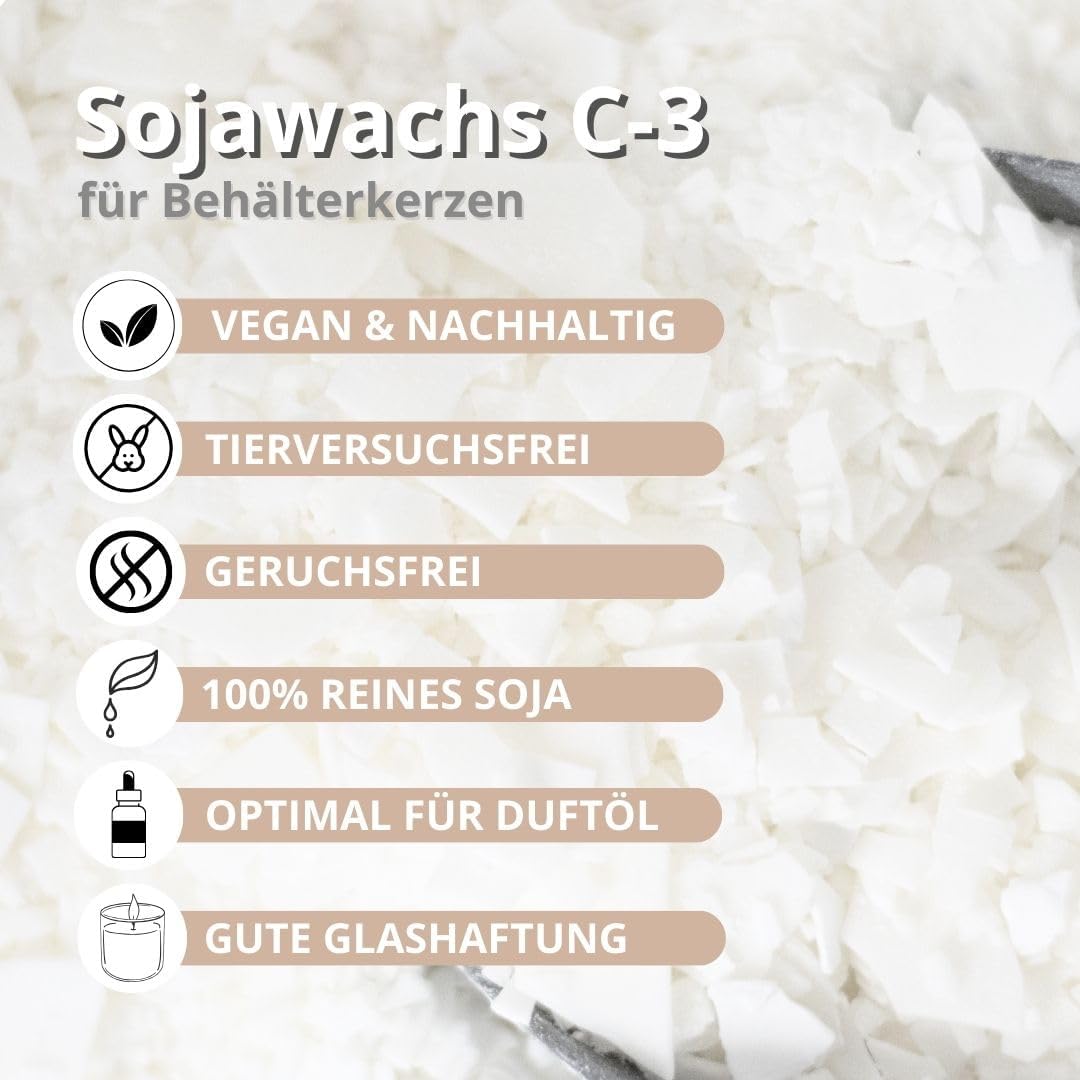 Sojawachs Flocken für Kerzenherstellung, 22,68 kg