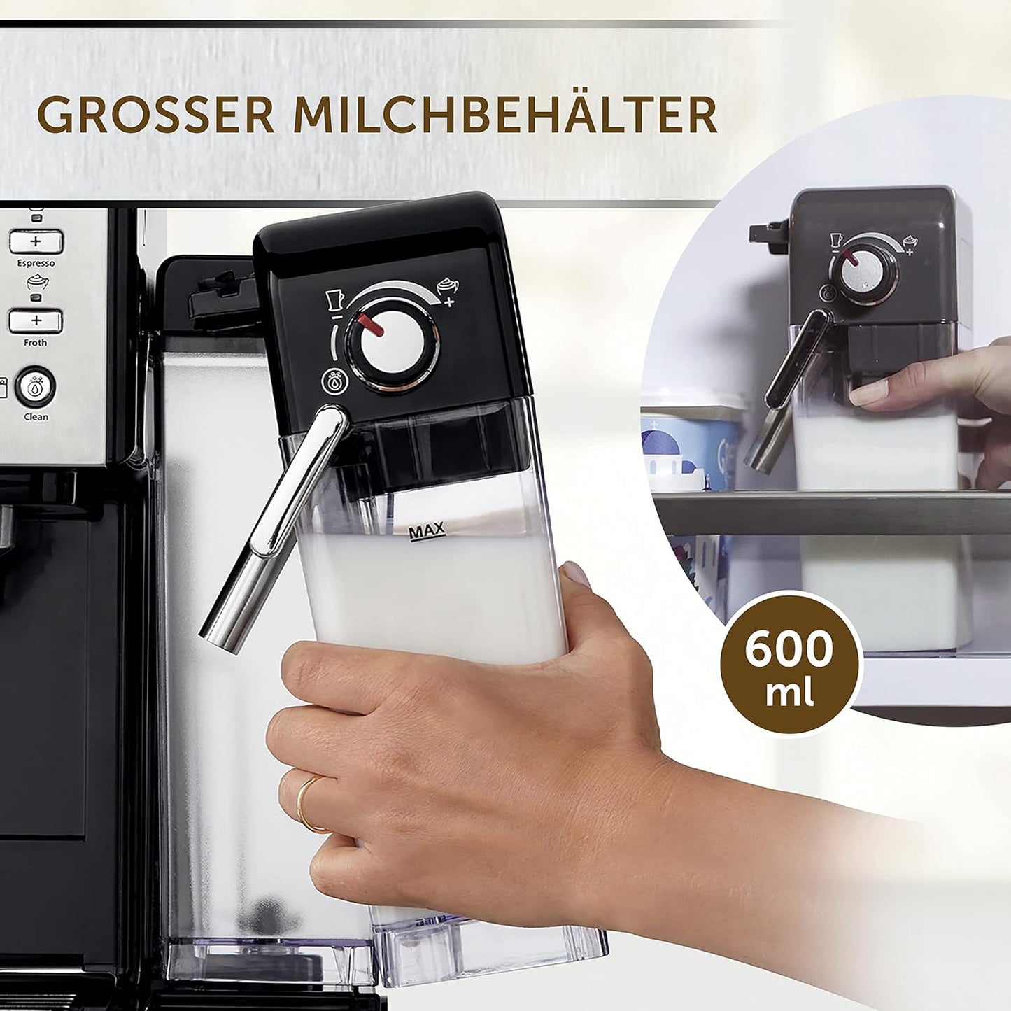Prima Latte II Kaffeemaschine, Silber