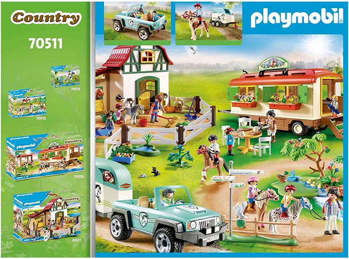 70511 Country PKW mit Ponyanhänger, Konstruktionsspielzeug
