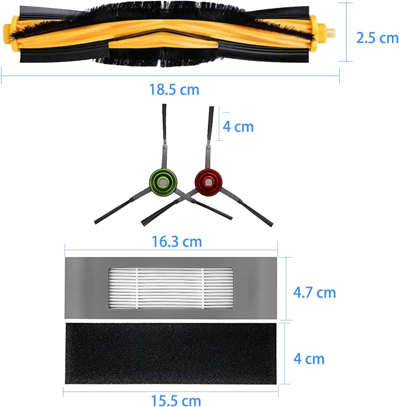 Filterbürsten-Set für DEEBOT OZMO T8/T9 Staubsauger