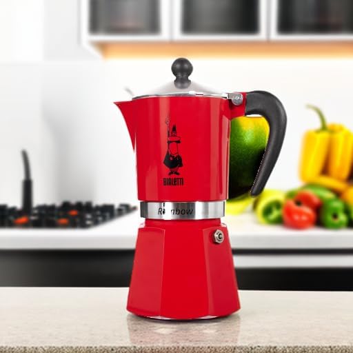 Espressokocher Rainbow, Rot|6 Tassen