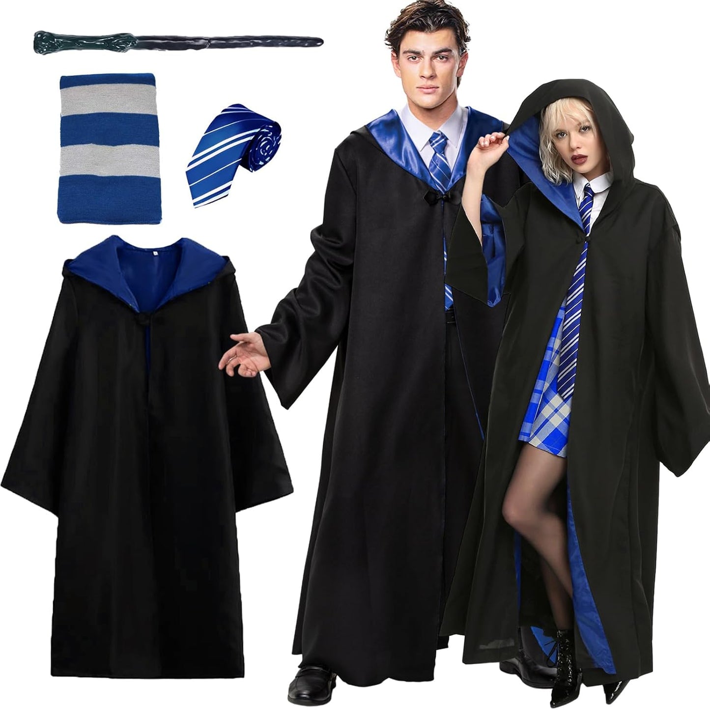 Magic Robe Cosplay Kostüm, Blau M