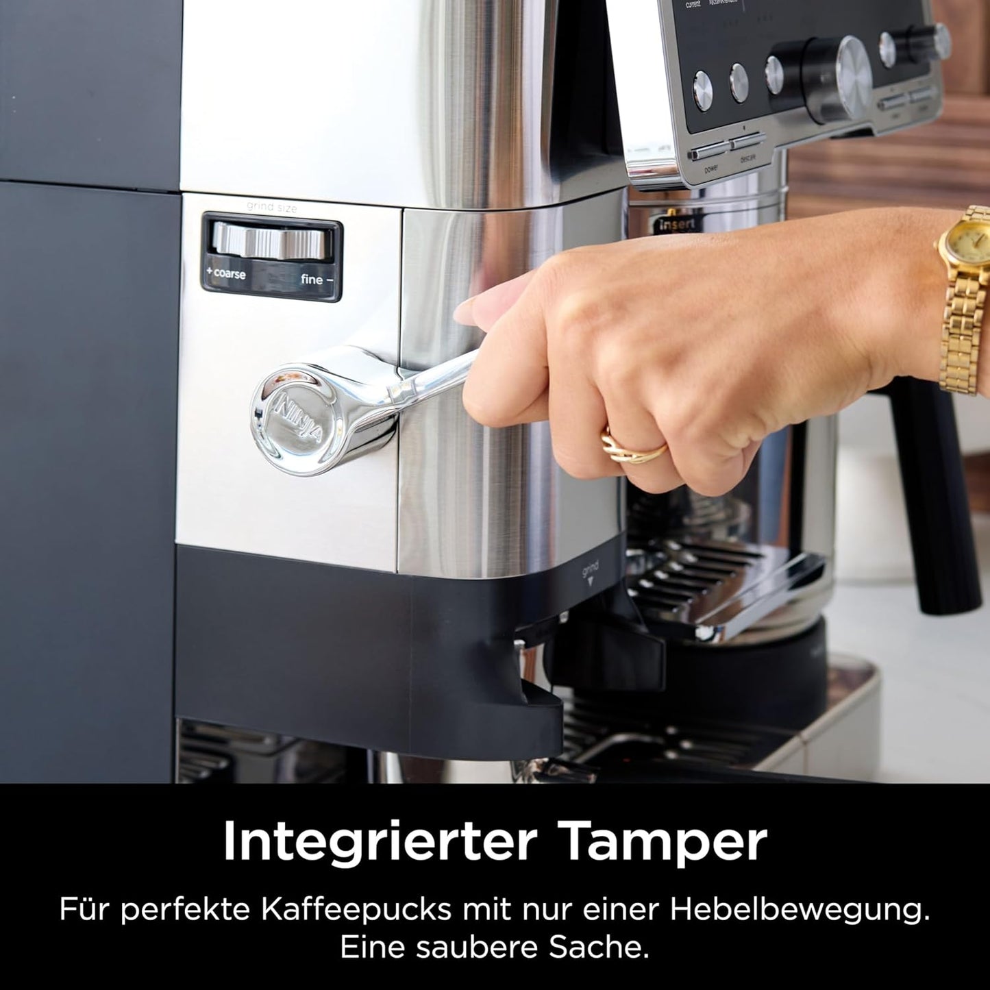 Luxe Pro Kaffeemaschine mit Mahlwerk und Milchaufschäumer, Pro