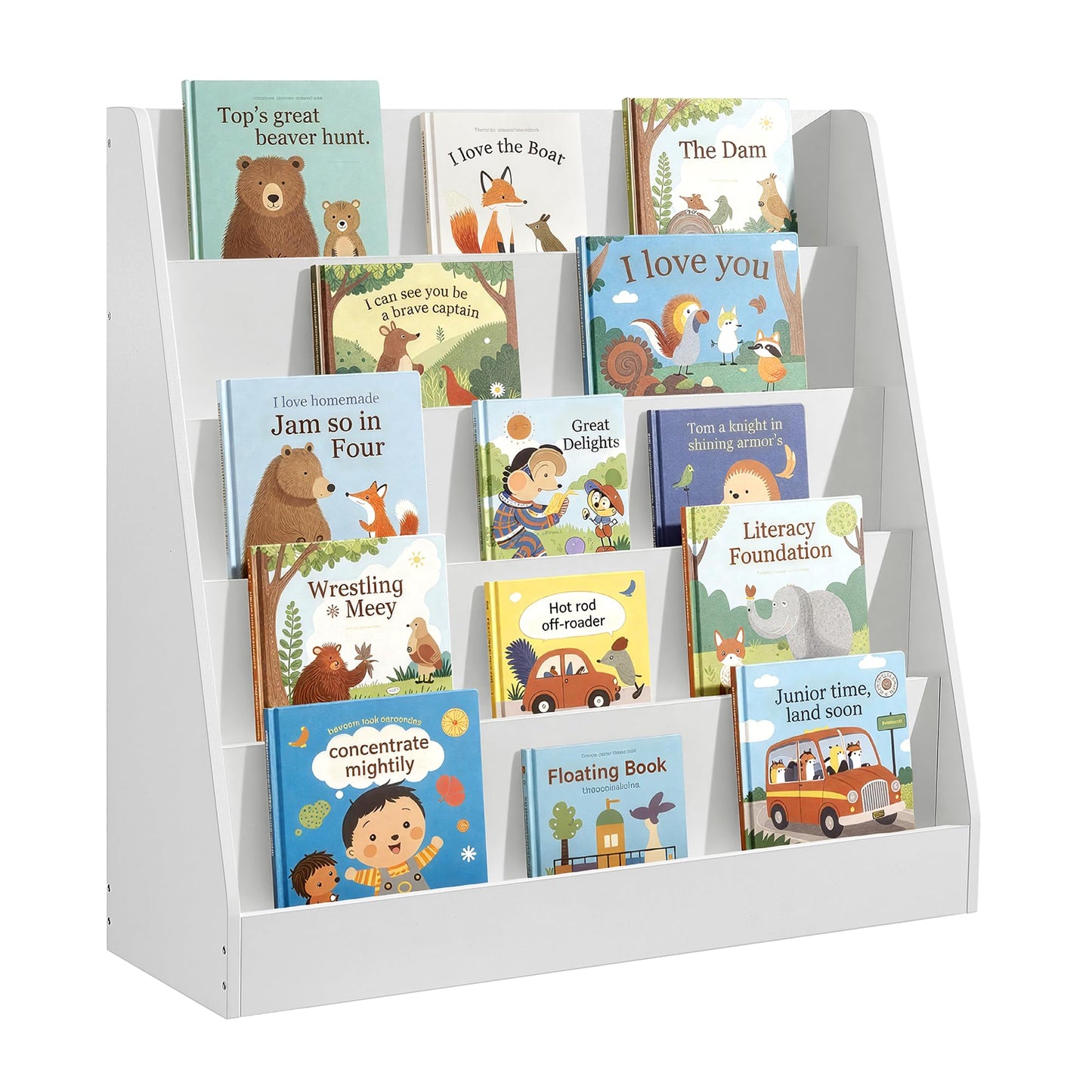 Kinderbücherregal mit 5 Ebenen, 80B x 80H cm