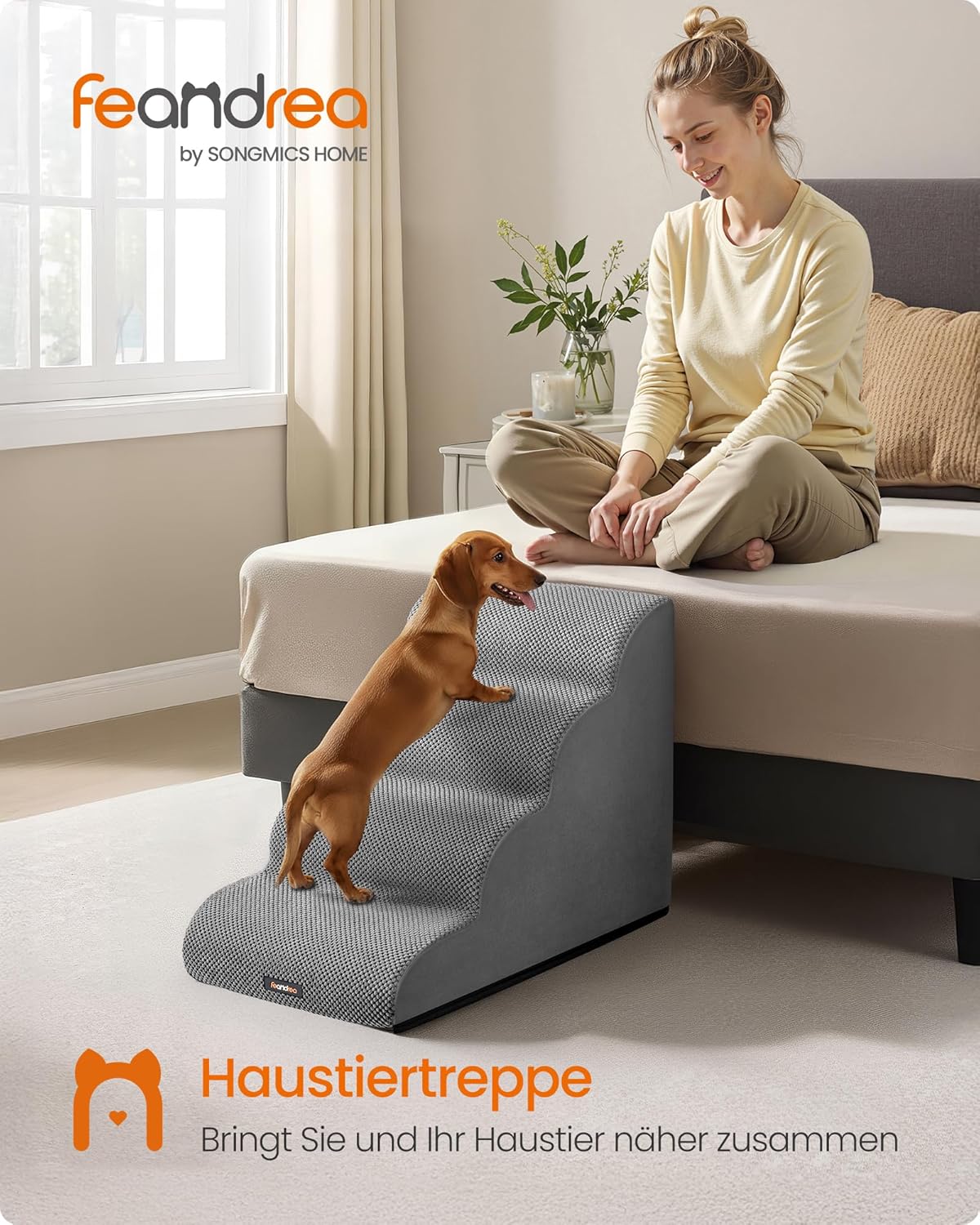 Rutschfeste Haustiertreppe mit 4 Stufen, 4 Stufen (72T cm)