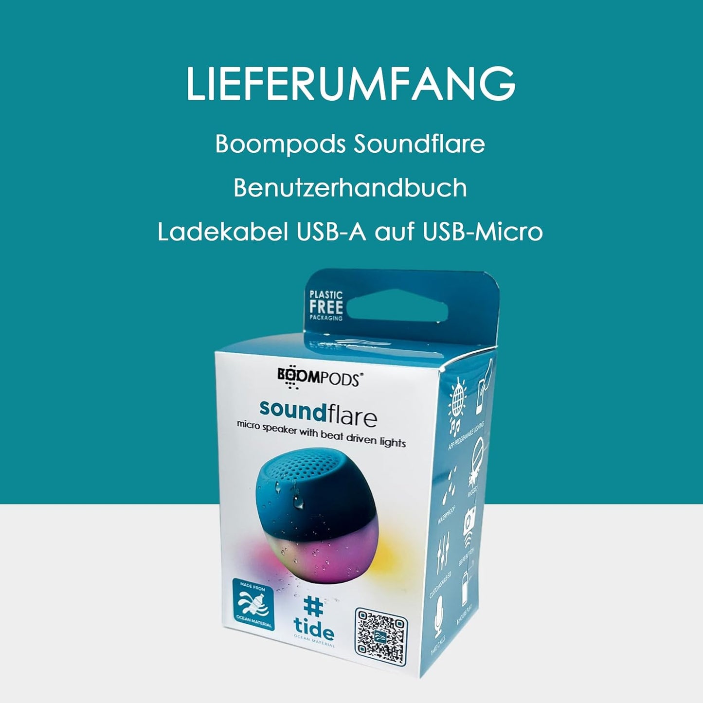 Soundflare Tide Bluetooth Lautsprecher, black