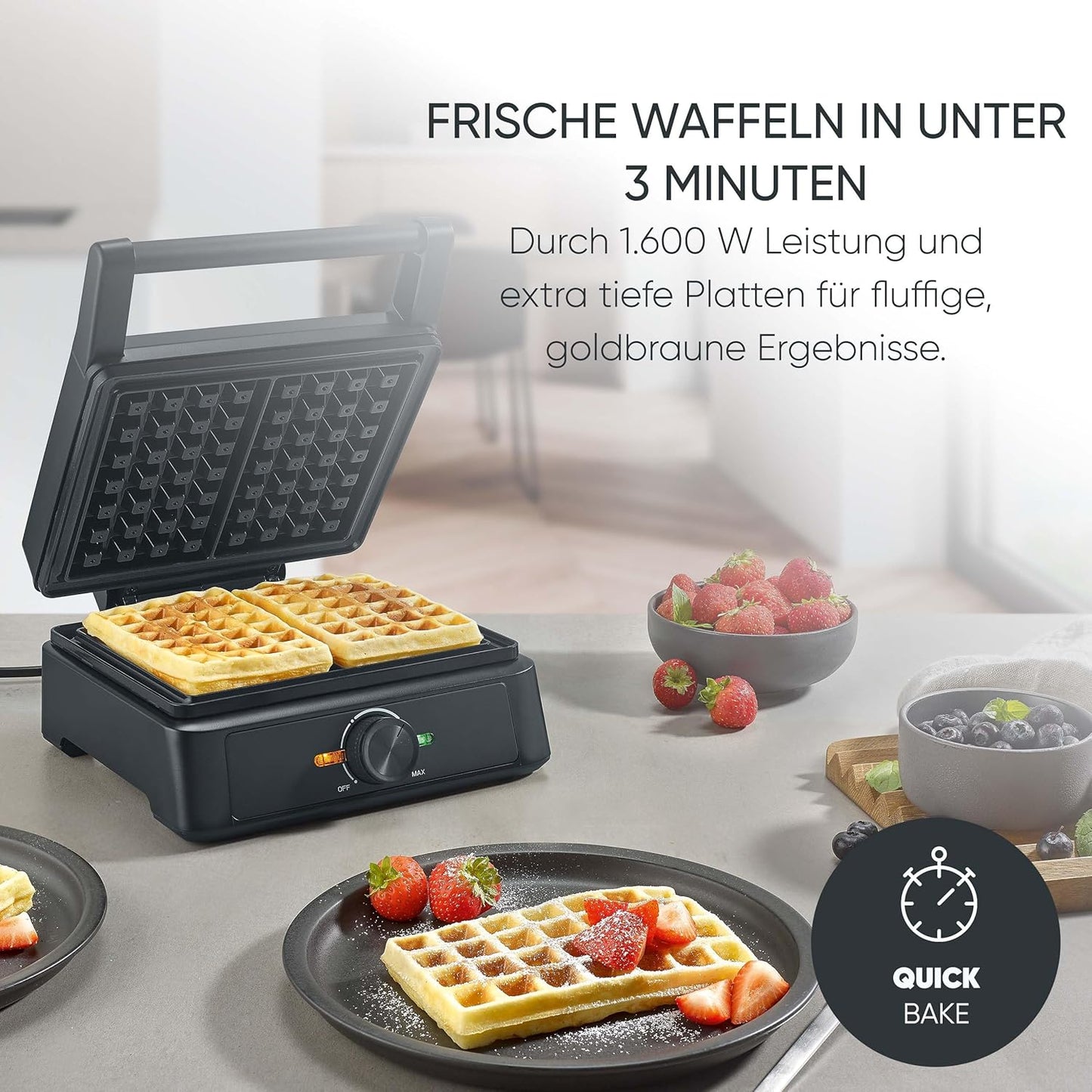 Belgisches Waffeleisen mit Keramikbeschichtung, Belgisches Waffeleisen