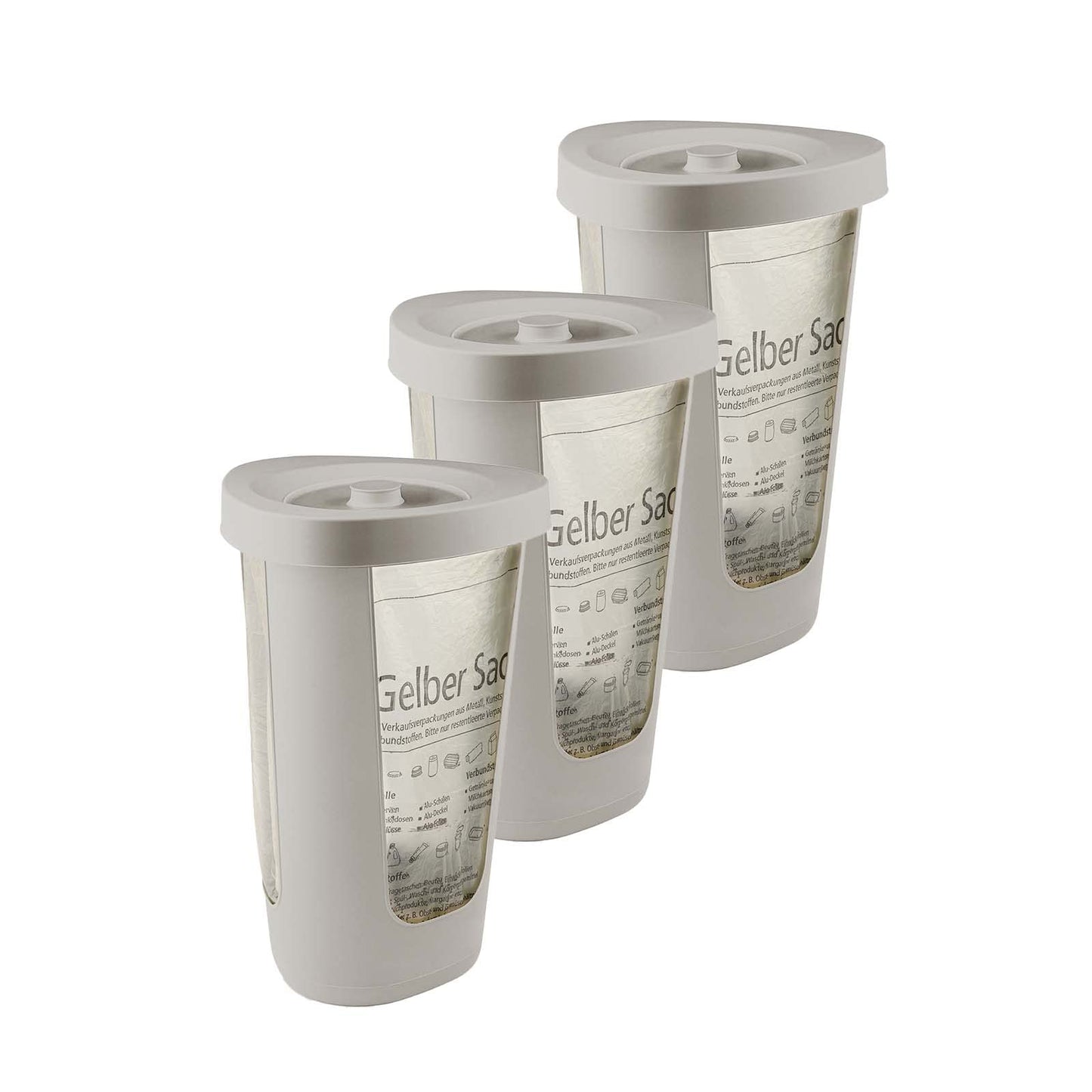 3er-Set Müllsackständer, 3 x Müllsackständer Cappuccino