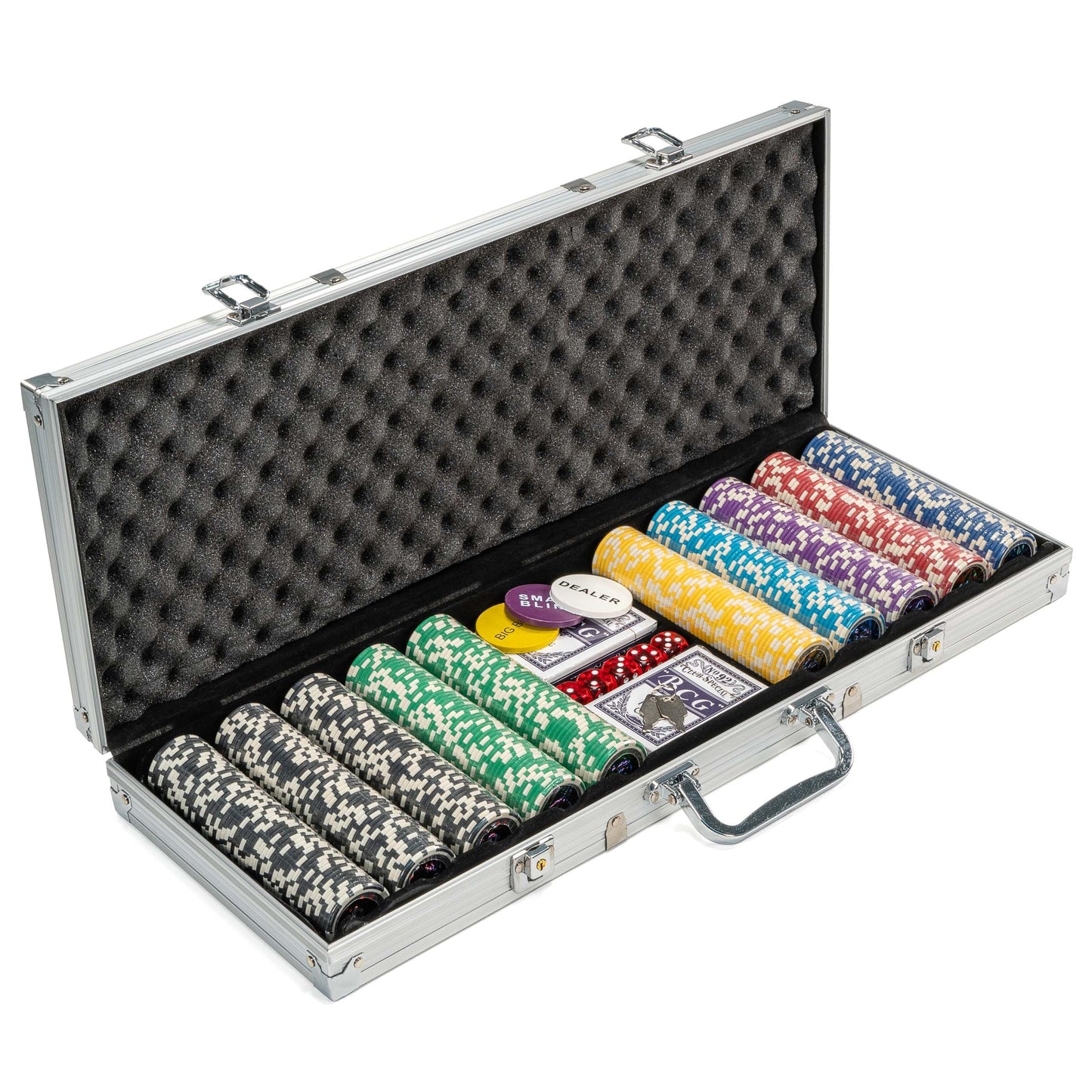 Pokerkoffer Set mit 500 Chips und Zubehör