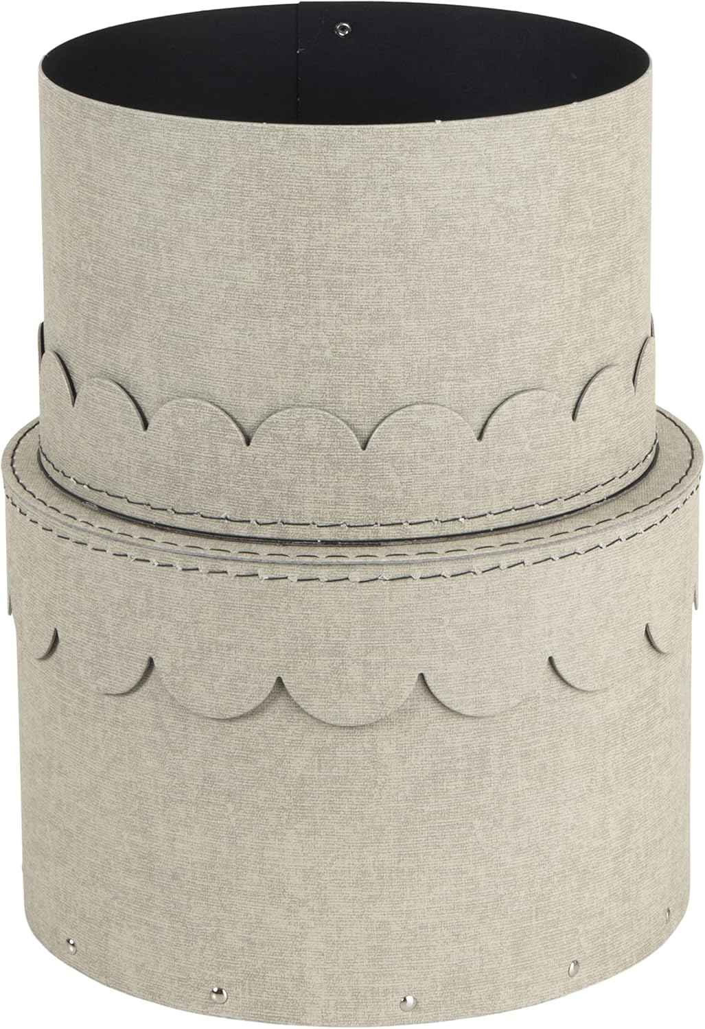 Runde Aufbewahrungsboxen-Set, Beige