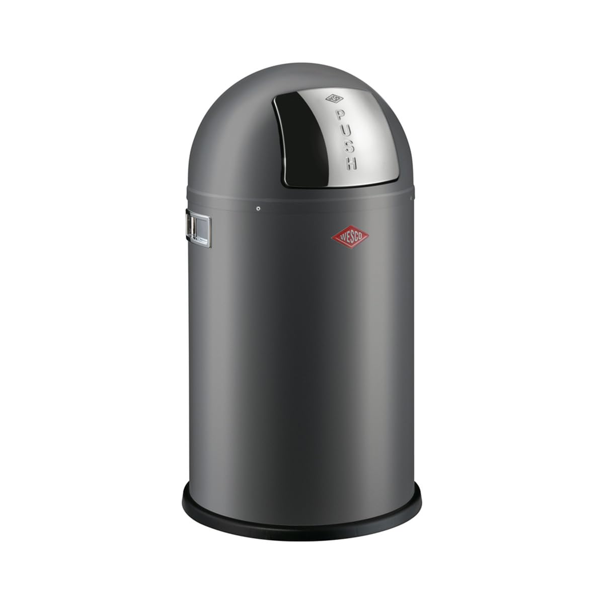 Pushboy junior - Mülleimer mit Edelstahlklappe (22L), Graphit matt