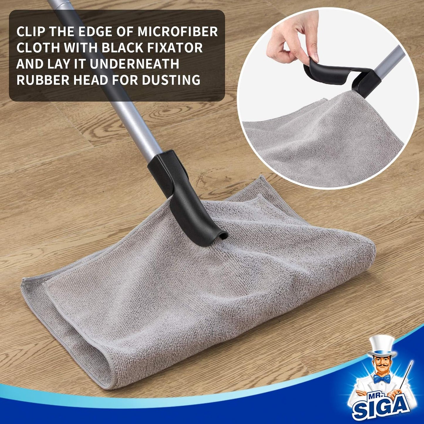 Gummibesen 3-in-1 mit Abzieher und Mikrofasertuch