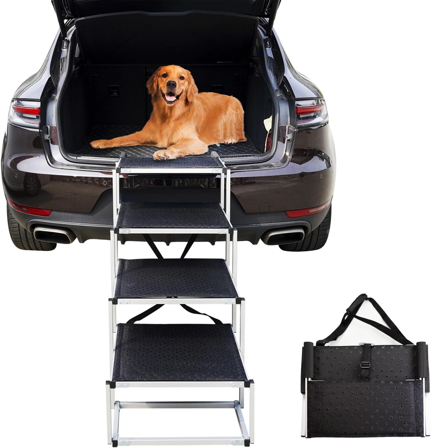 Klappbare Hundetreppe mit 4 Stufen, 4 Stufen