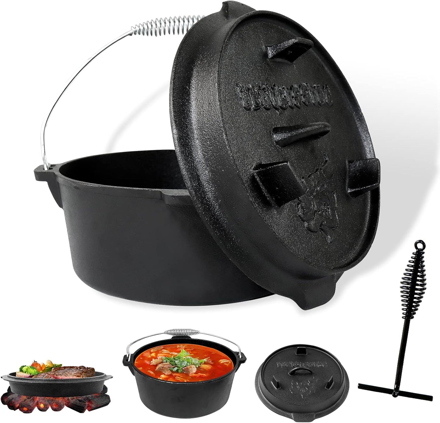Dutch Oven Camping Set, 4,2 L, Ohne Beine