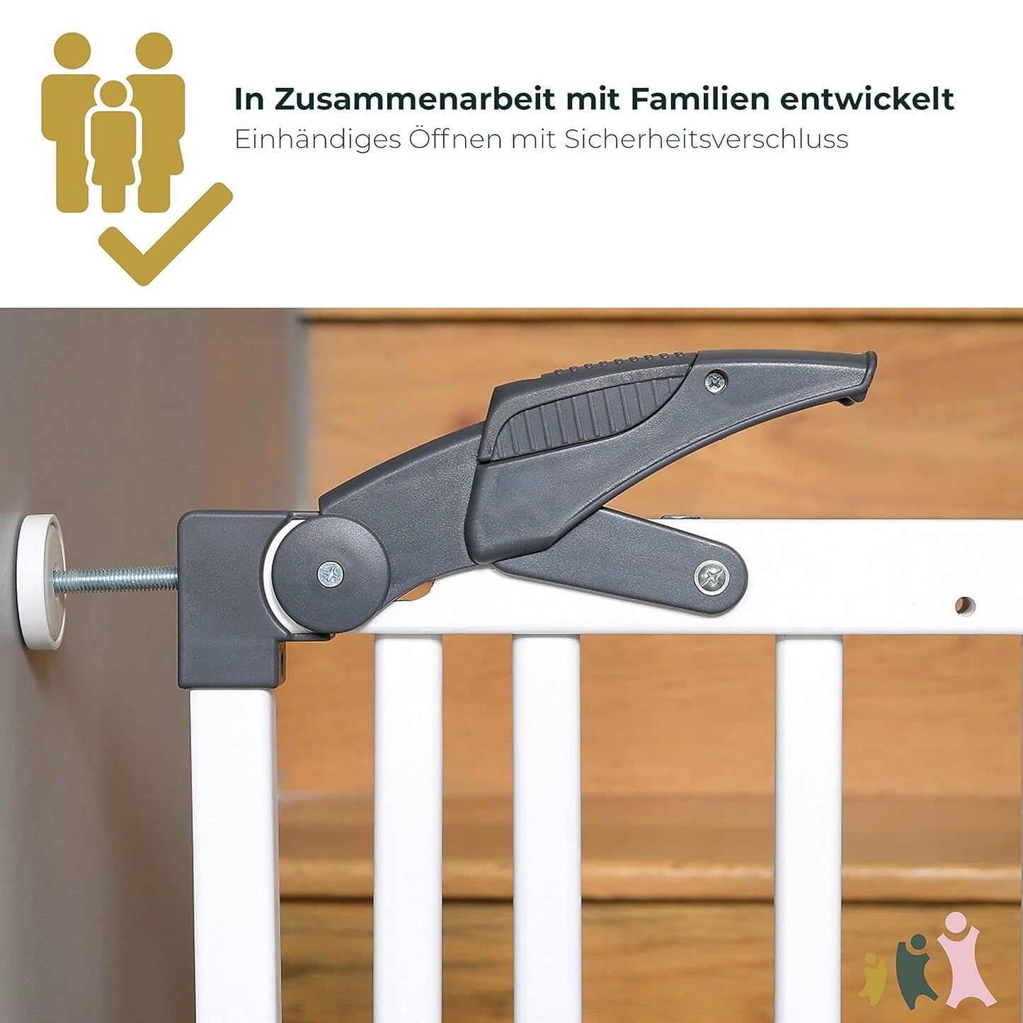 Schwenkbares Türschutzgitter 68-102 cm