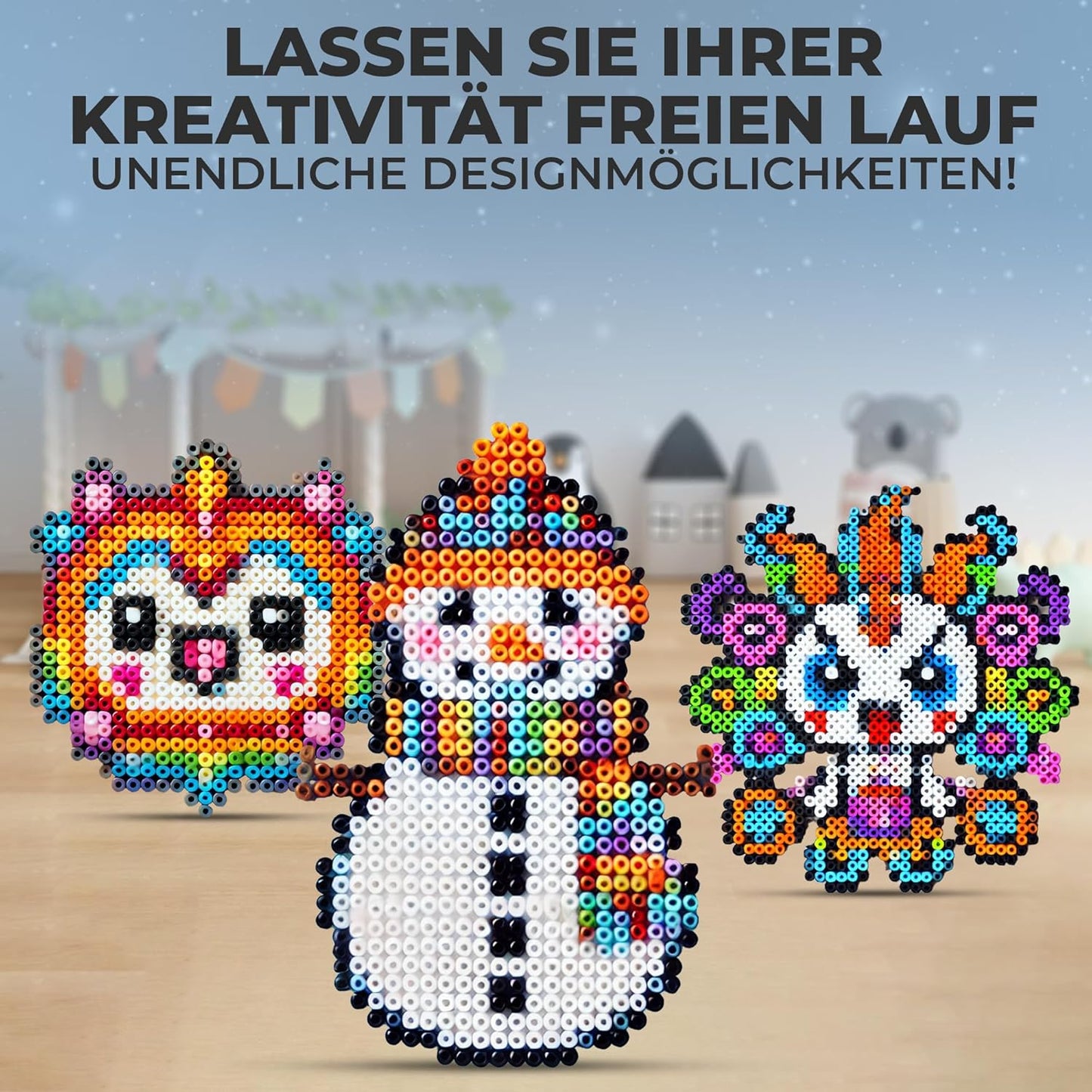 Bügelperlen-Set mit 50 Vorlagen