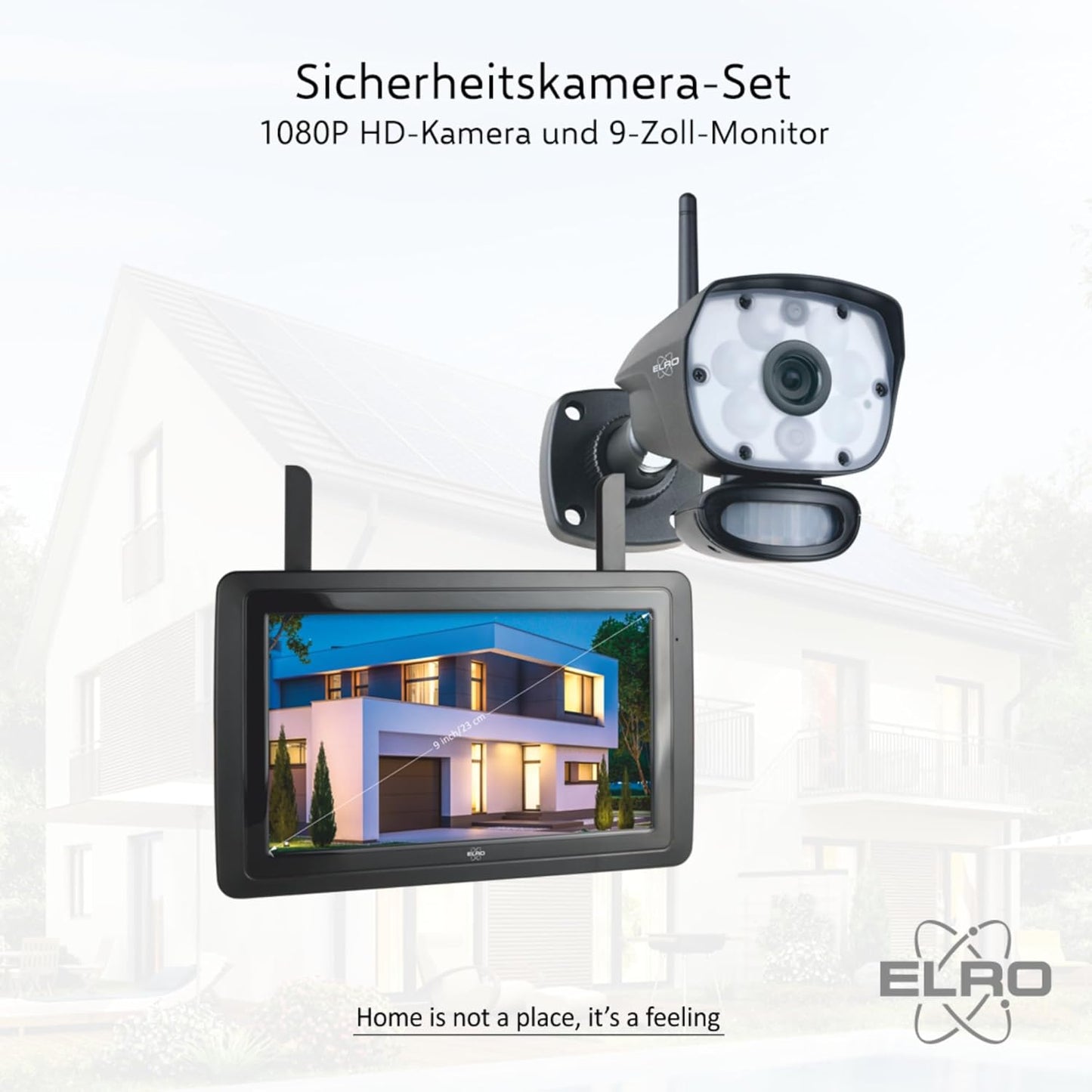 2-teiliges Überwachungskamera-Set mit Bildschirm und App, 2-teiliges Set Kamera-Set