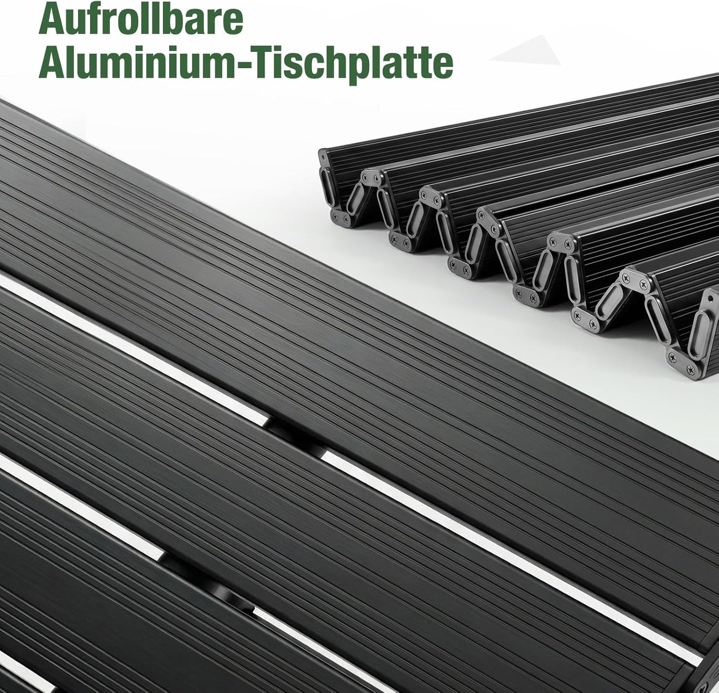 Faltbarer Campingtisch mit Höhenverstellung, 72x69cm