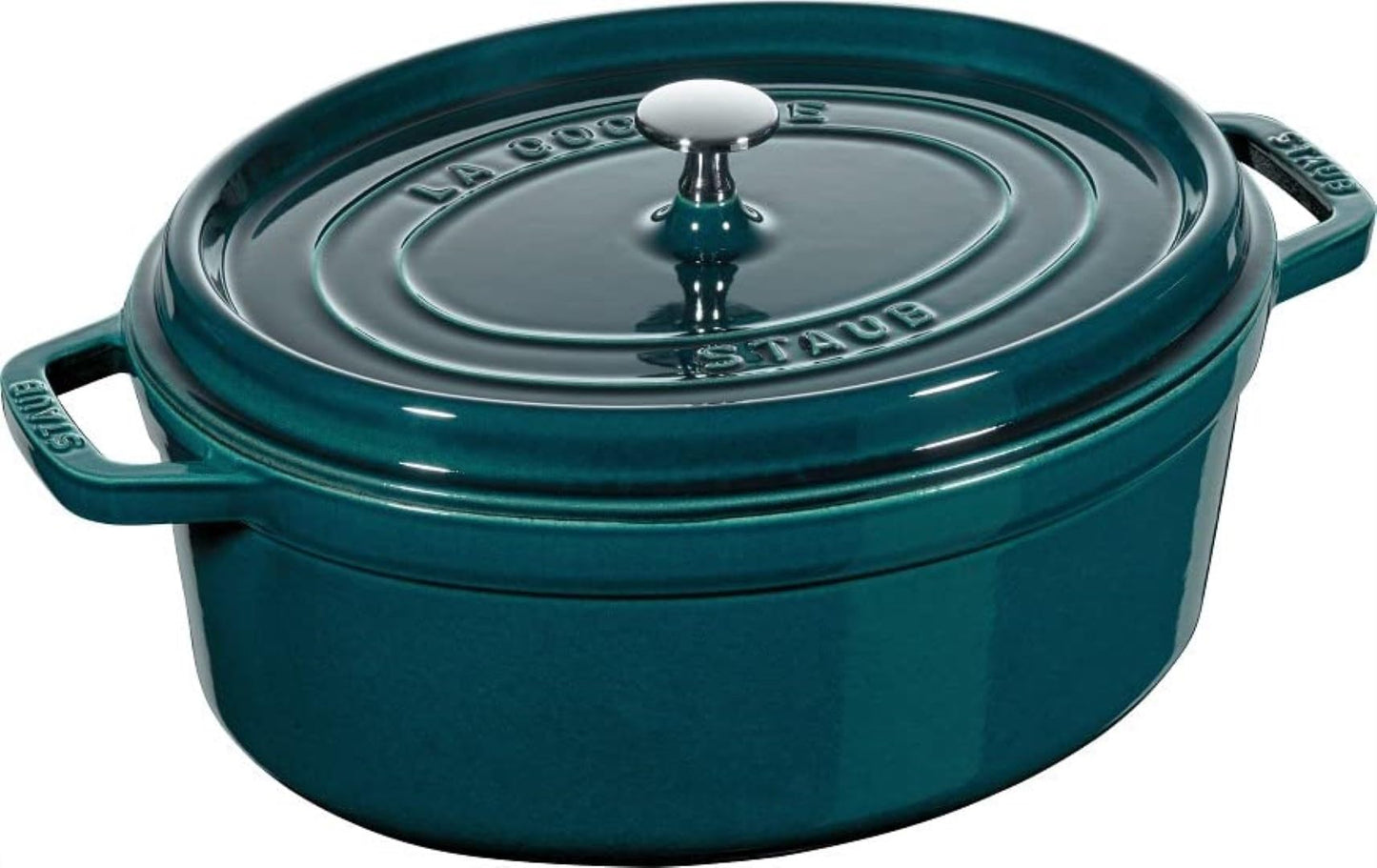 Cocotte Bräter mit Deckel, 33 cm, 6.7 L Petrol-Blau