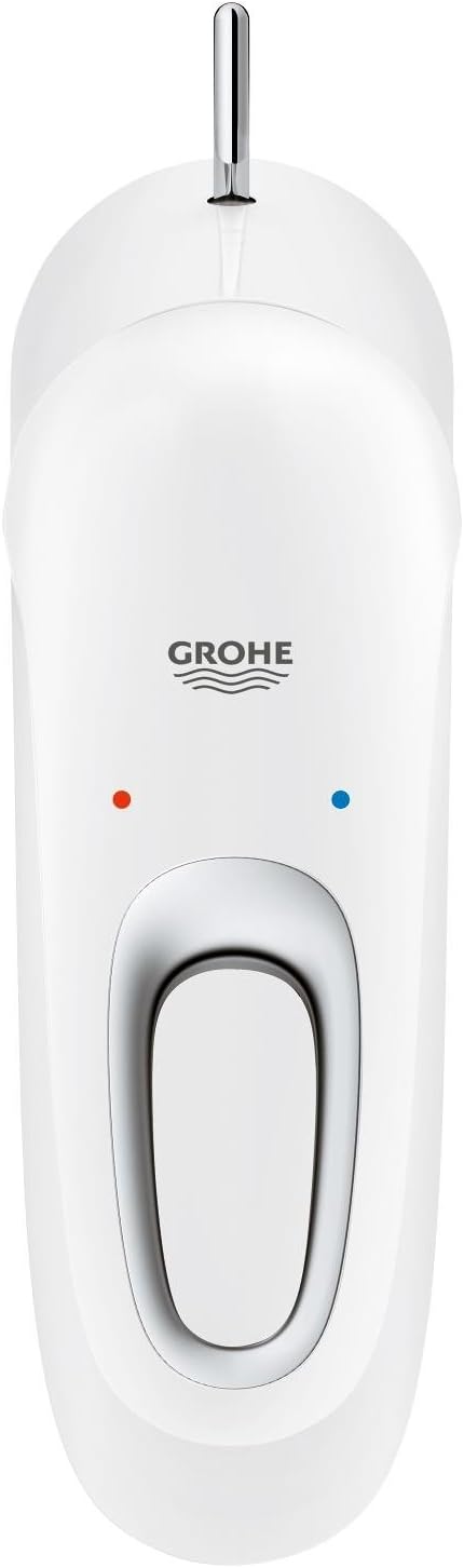 Eurostyle Waschtischarmatur, S / offener Metall-Hebelgriff mit SilkMove ES (moon white) / Weiá
