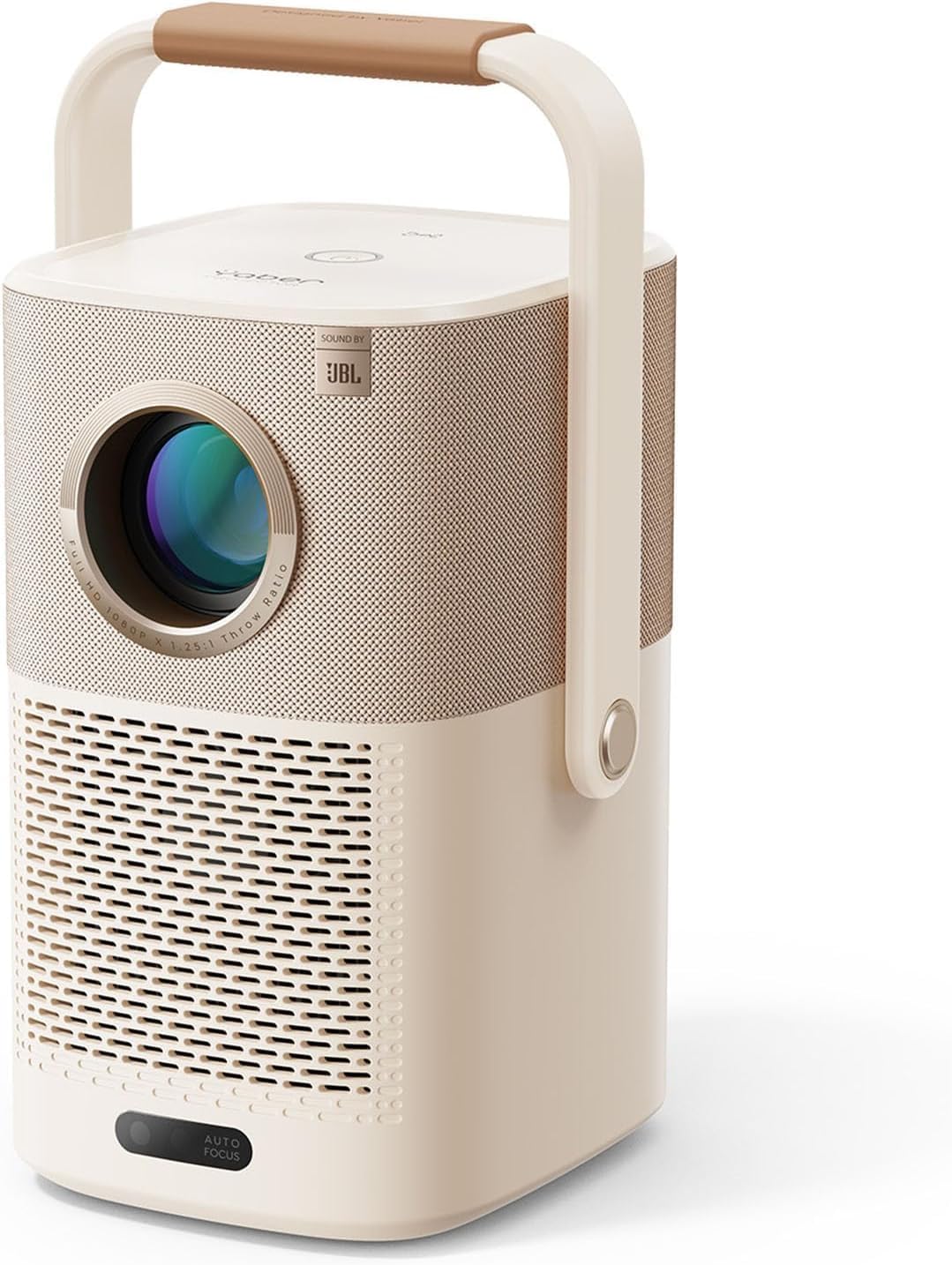 Tragbarer Projektor mit JBL-Sound und Autofokus, T2-Standard off-white