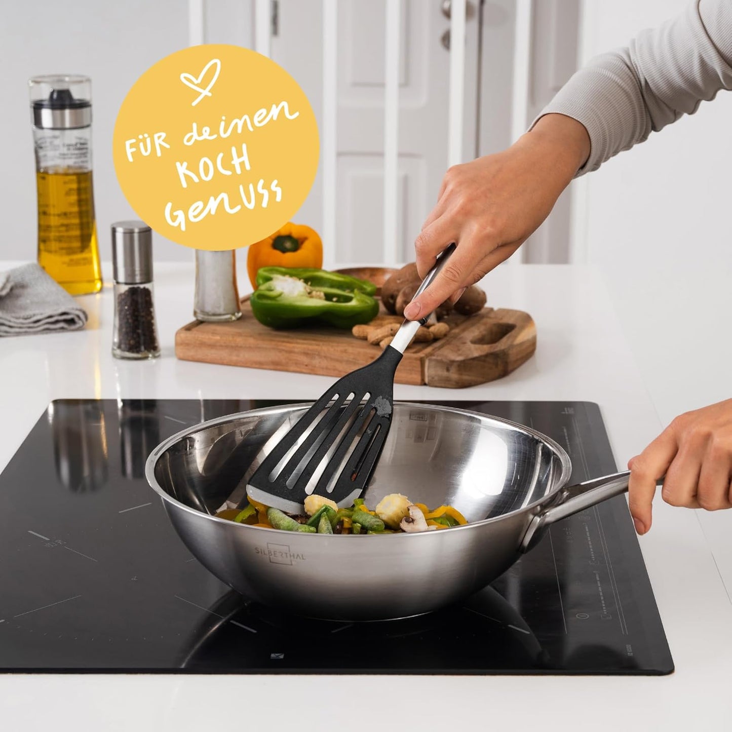 Wokpfanne, Unbeschichtet Wok 28cm