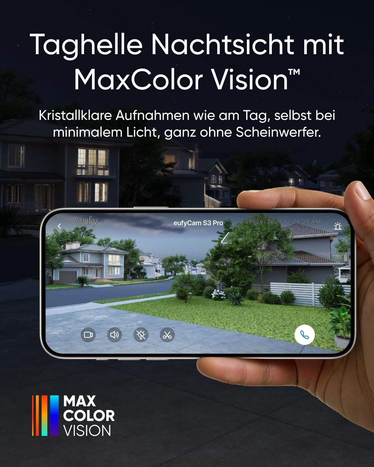 eufyCam S3 Pro - 4er-Set 4K Kabellose Überwachungskamera, 4-Kamera-Set