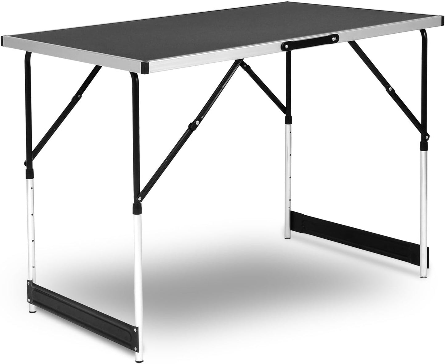 Höhenverstellbarer Klapptisch, Schwarz