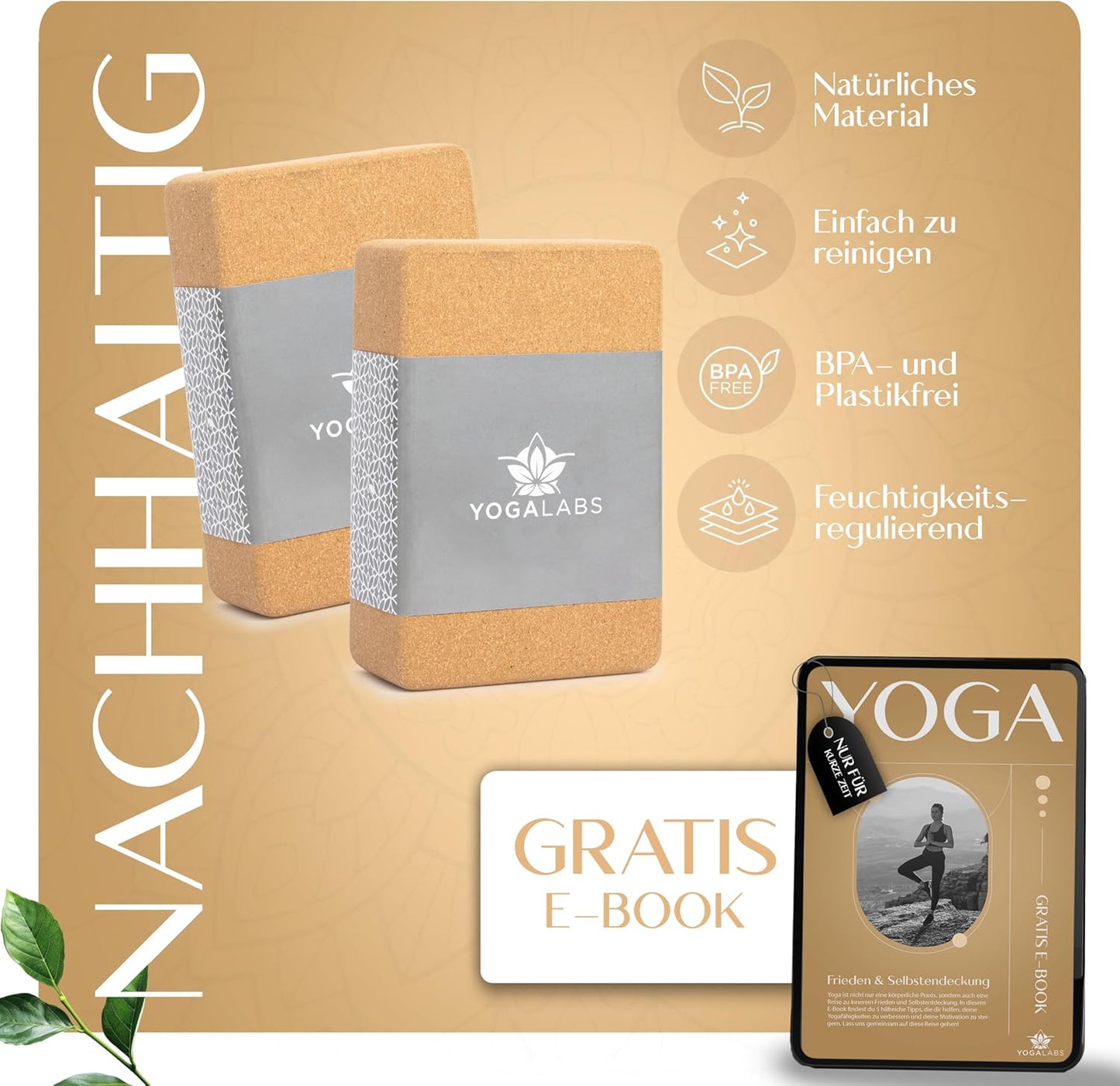 Yoga Block Set, 2 Stück