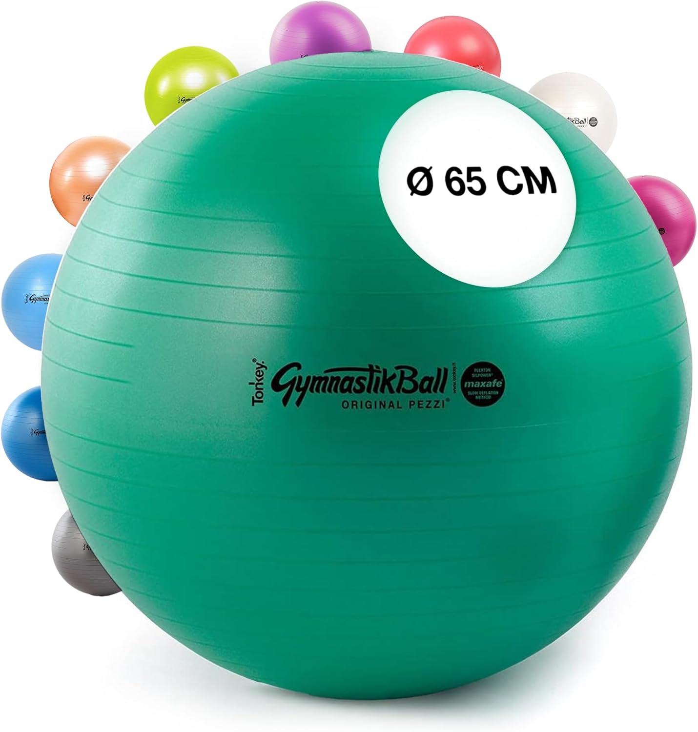 Gymnastikball Maxafe, 65cm Grün